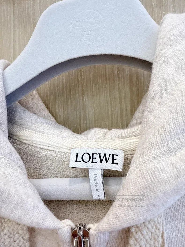 Loewe Loewe Beige Hooded Sweatshirt Jacket Size L / US 10 / IT 46 - 5 Thumbnail