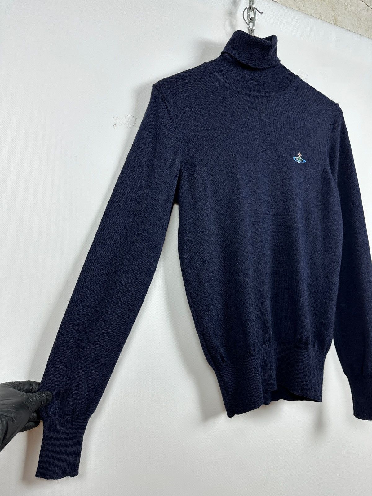 Vivienne Westwood Vivienne Westwood Navy Blue Turtleneck Wool Jumper Sweater Size US S / EU 44-46 / 1 - 10 Thumbnail