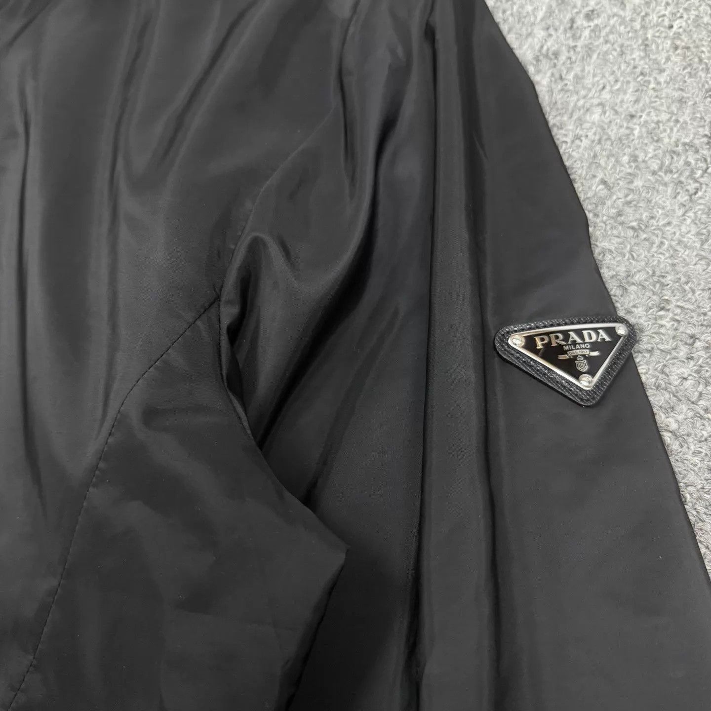 Prada Prada Black Blue Reversible Triangle Logo Nylon Jacket 54 Size US L / EU 52-54 / 3 - 3 Thumbnail