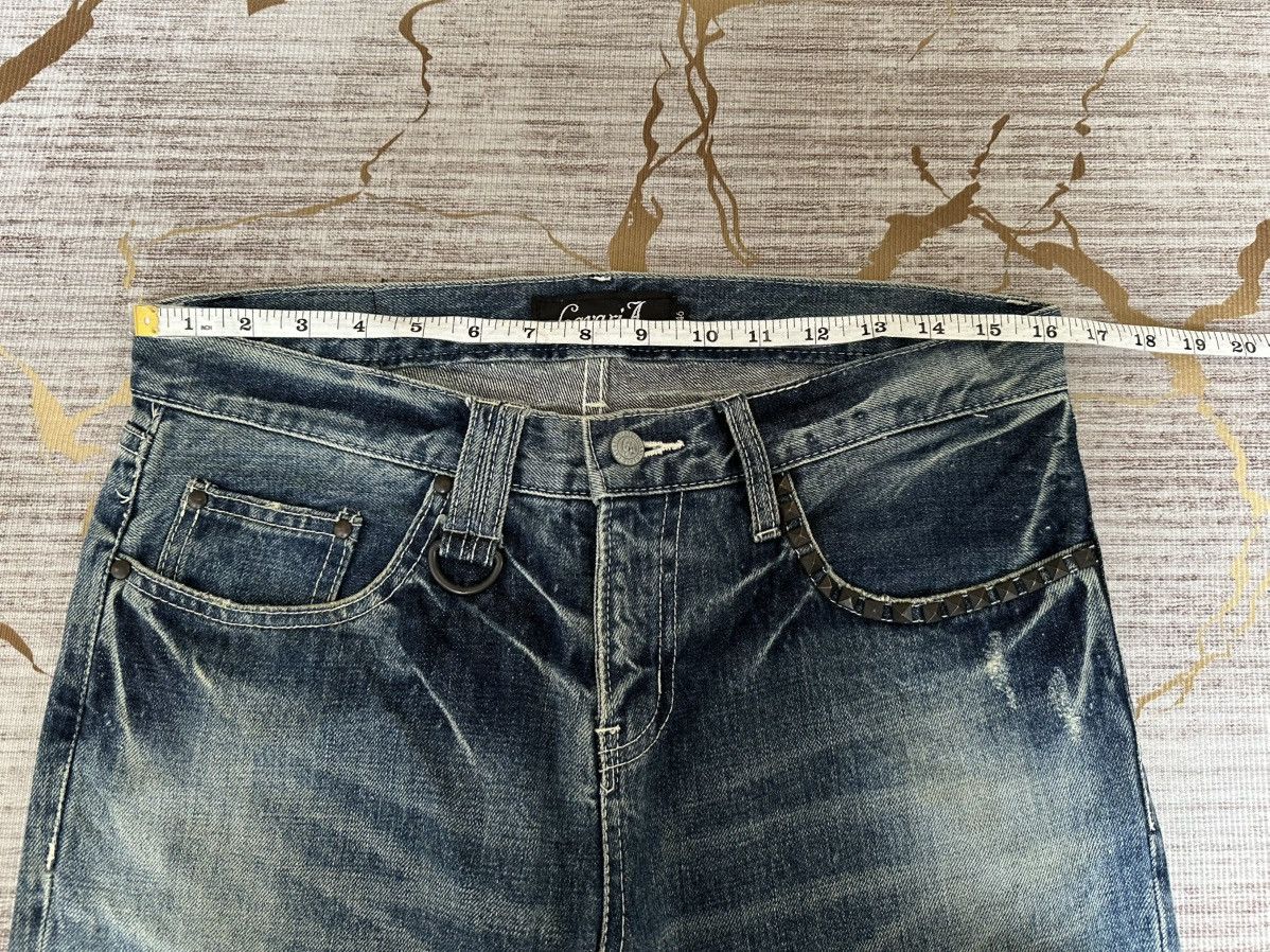 CIVARIZE FLARE Cavari A Studded Pocket Claw Marks Distressed Denim Size US 32 / EU 48 - 4 Thumbnail