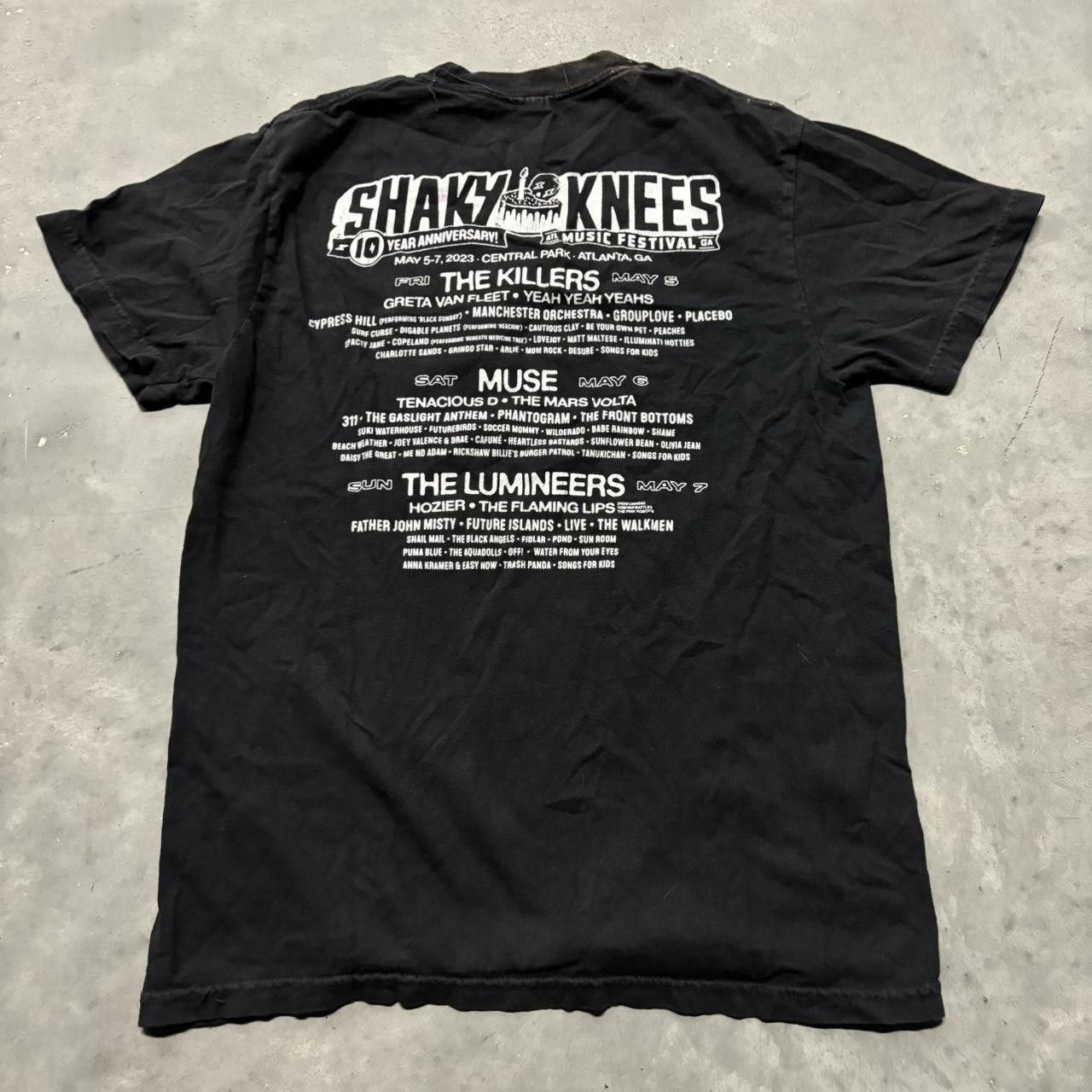 Band Tees × Vintage Crazy Vintage Y2K/2000s Grunge “Shaky Knees” Music Festival Rock Band Skull Graphic Tee! Size US S / EU 44-46 / 1 - 2 Thumbnail