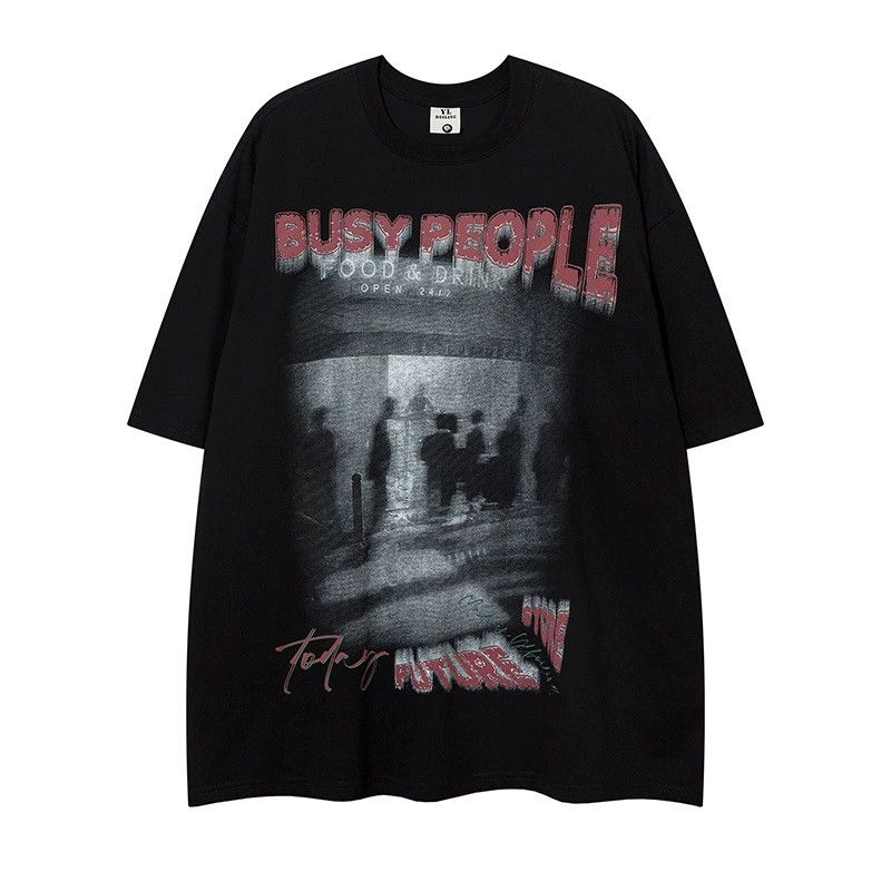 Vintage Men's street trend casual silhouette print cotton T-shirt Size US M / EU 48-50 / 2 - 1 Thumbnail