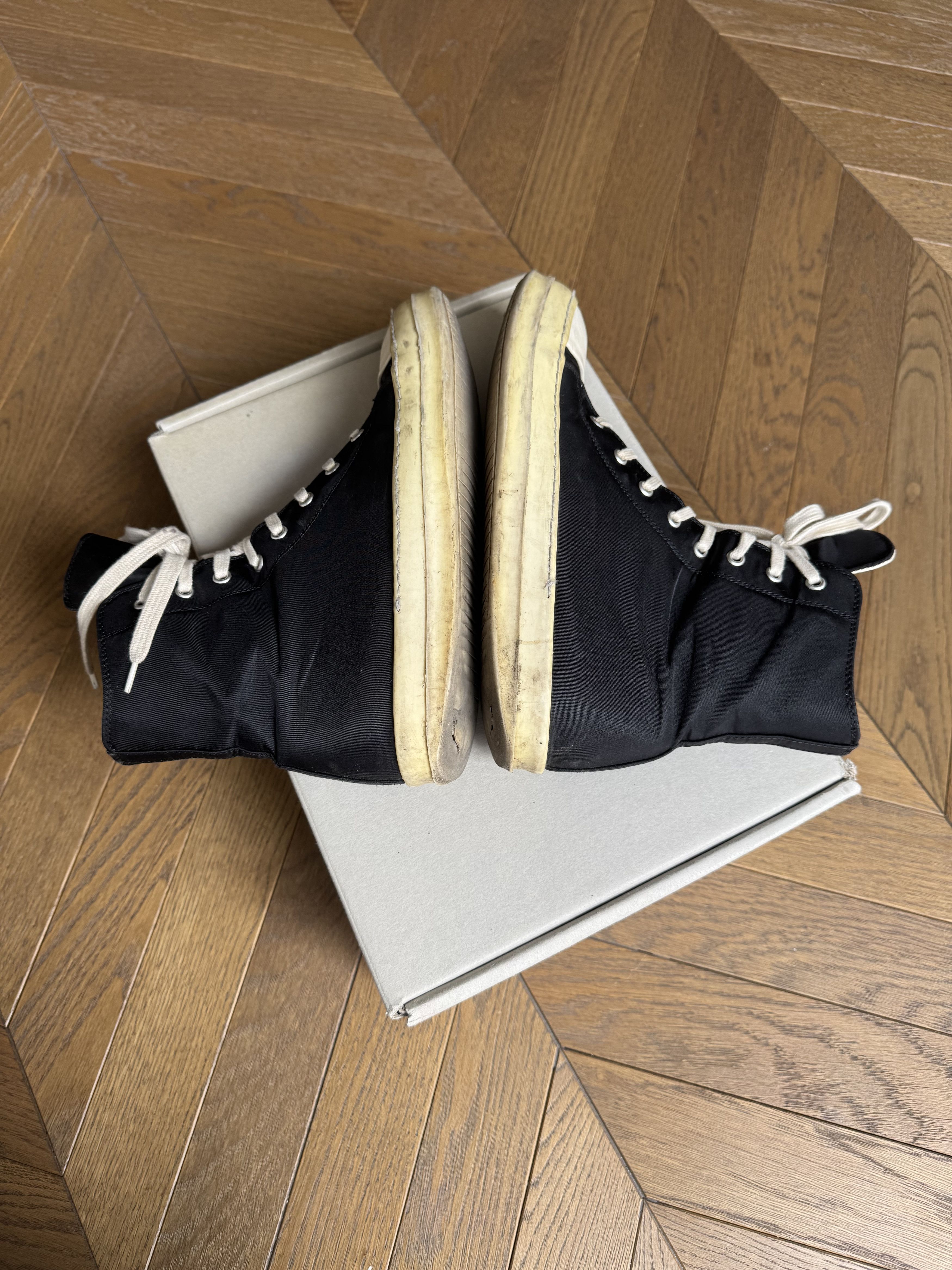 Rick Owens Drkshdw [40] Nylon High Top Ramones Sneakers (AW16) Size US 7 / EU 40 - 12 Thumbnail
