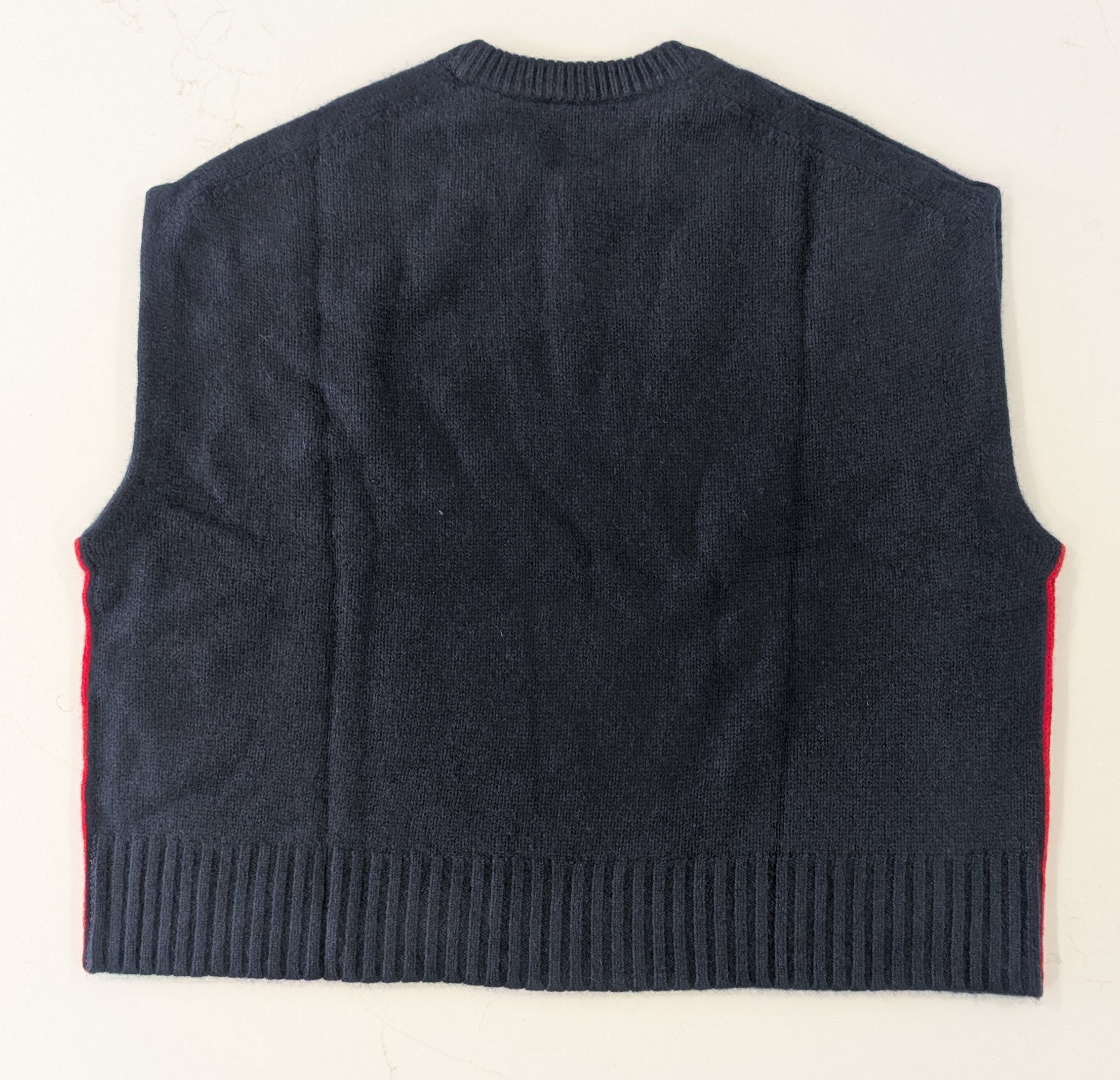 Zadig & Voltaire ZADIG & VOLTAIRE Darcy Wool Cashmere Vest Navy Red M/L Size M / US 6-8 / IT 42-44 - 2 Thumbnail