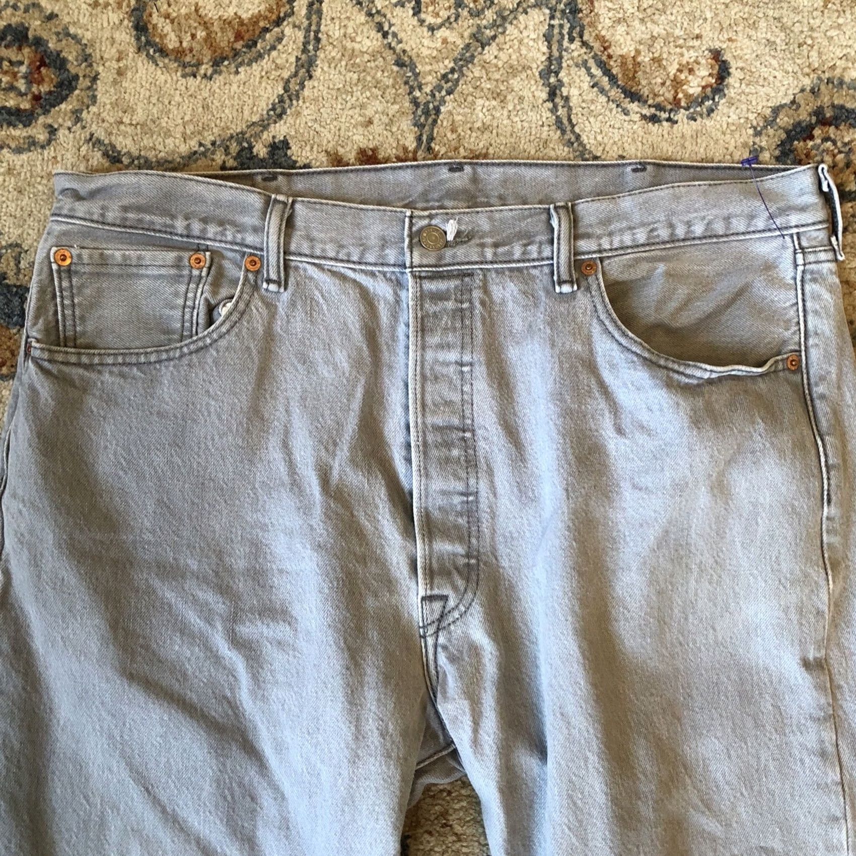Levi's Levi's Men's 501 XX Gray Straight Button Fly 5 Pocket Jeans Size 40x30 Size US 40 / EU 56 - 2 Thumbnail