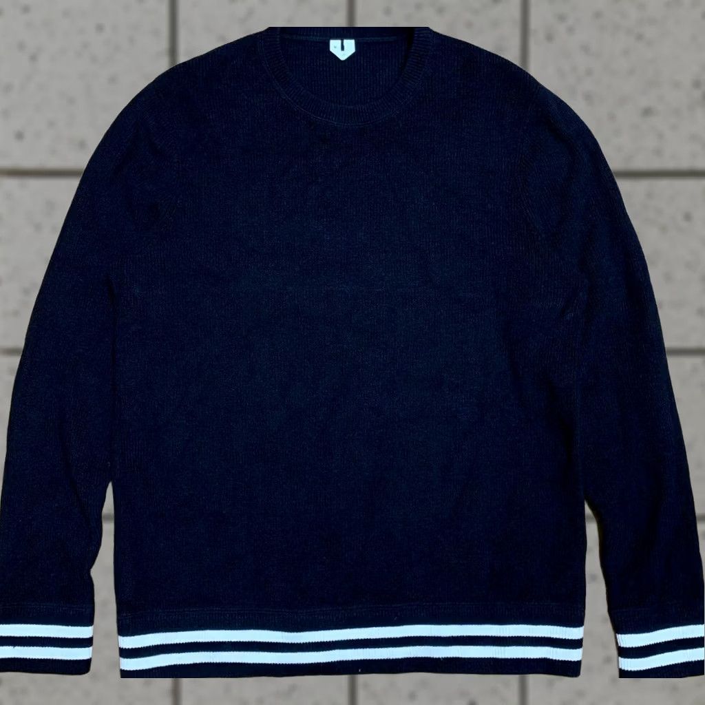 Arket ARKET Navy blue Crew Neck Heavy Knit Merino Hemp Sweater Pullover Men M Size US M / EU 48-50 / 2 - 1 Thumbnail