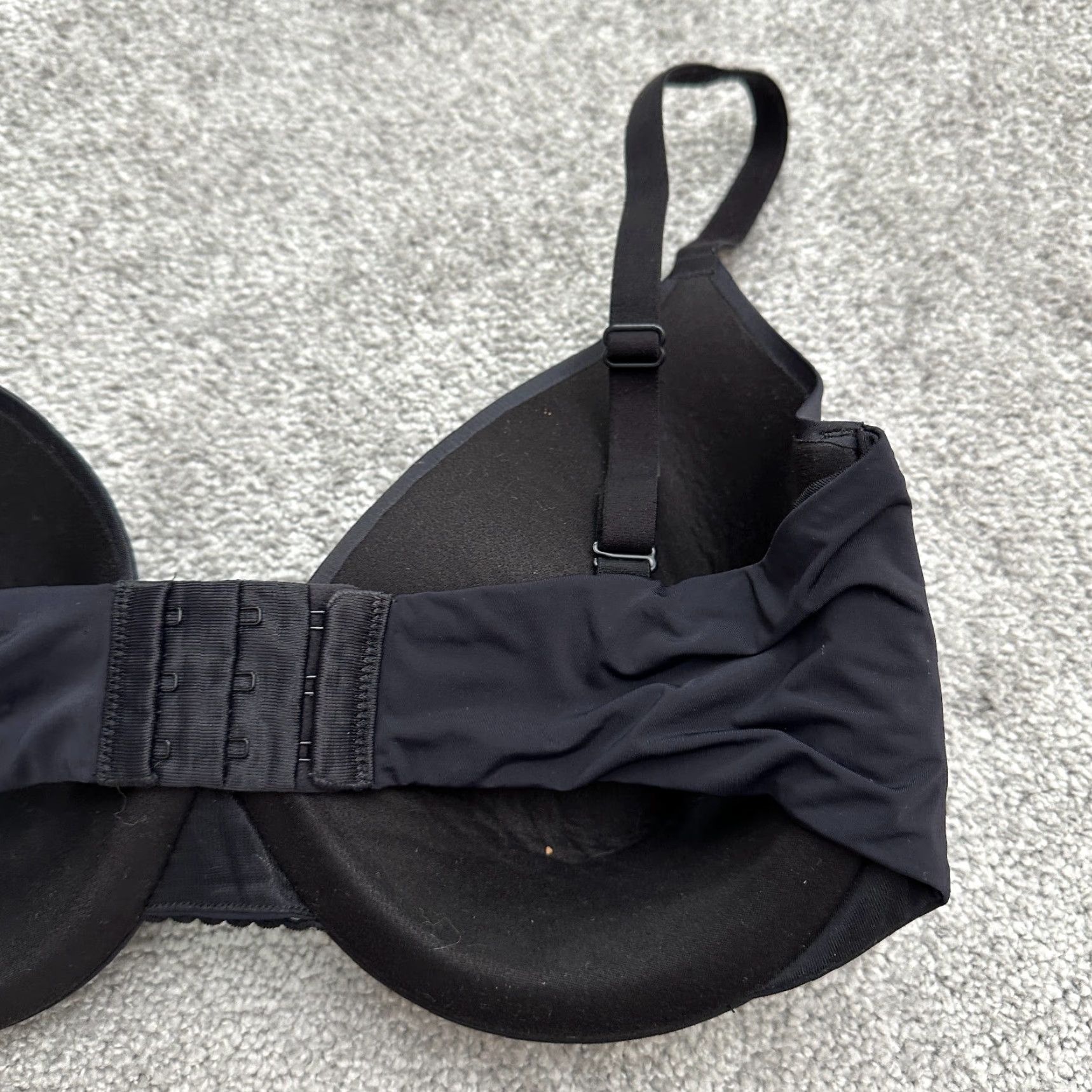 Hanes Hanes Push Up Bra Women's 38DD Black Nylon Underwire Adjustable Strap Padded Size ONE SIZE - 7 Thumbnail