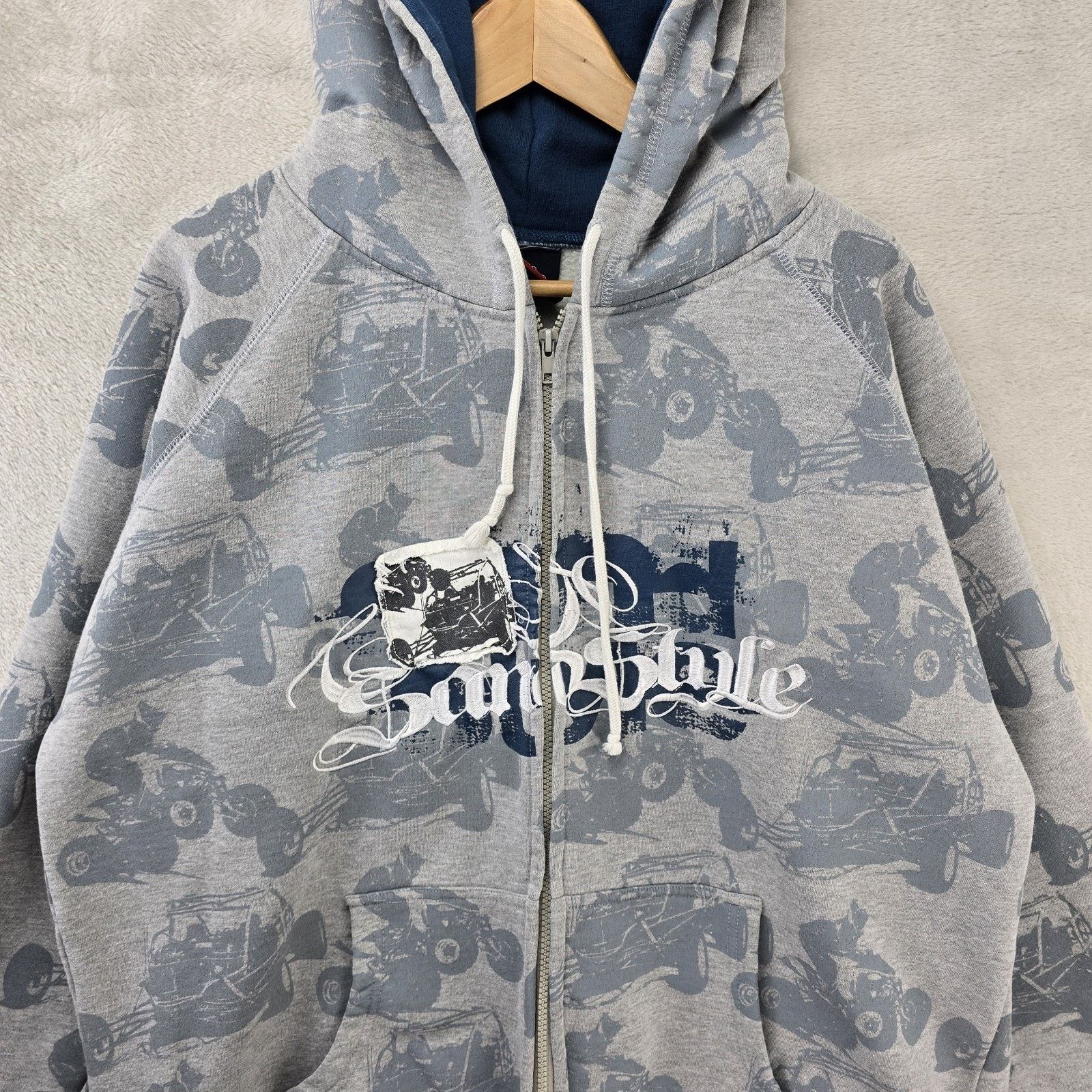 Other Vintage Sand Ste Zip Up Hoodie XL AOP Motocross ATV Y2K Size US XL / EU 56 / 4 - 3 Thumbnail