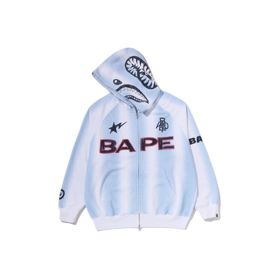 Bape × Lacoste Bape X Lacoste Crocodile Shark Zip Hoodie | Grailed