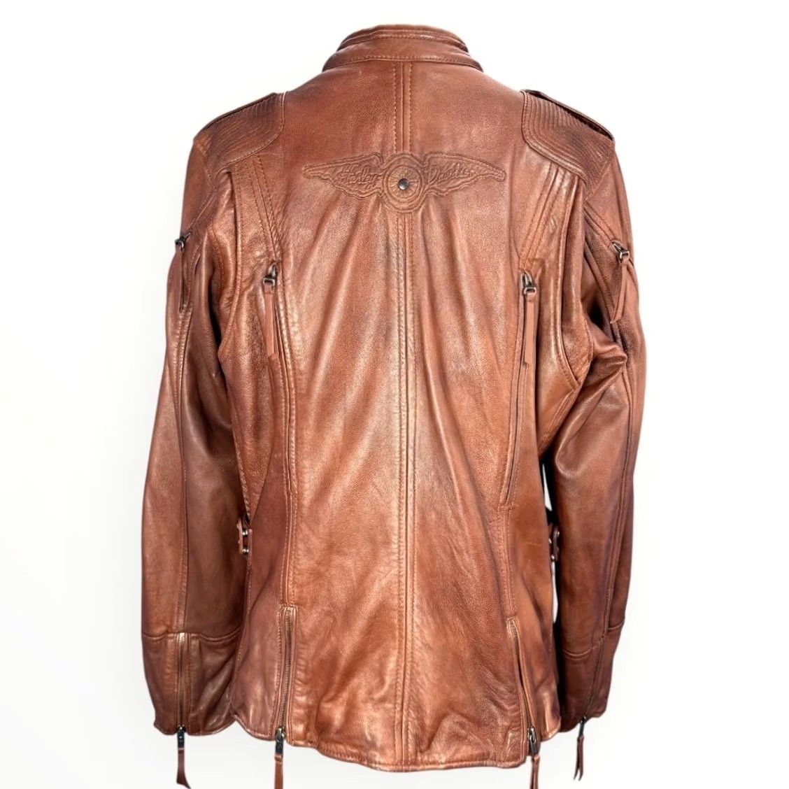 Harley Davidson VINTAGE Harley-Davidson Women's Uproot Genuine Sheepskin Leather Jacket Size XL Biker Size XL / US 12-14 / IT 48-50 - 6 Thumbnail