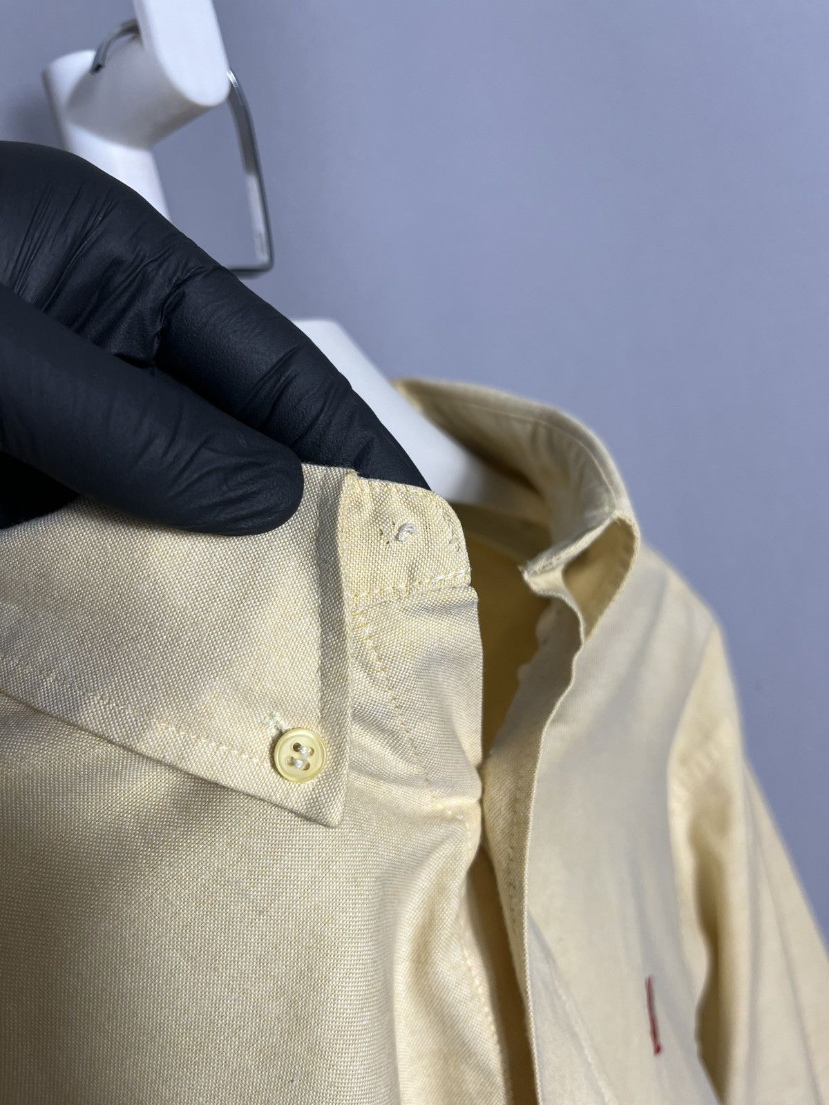 Yves Saint Laurent YSL Yves Saint Laurent 80s yellow shirt button down mens Size US XL / EU 56 / 4 - 4 Thumbnail