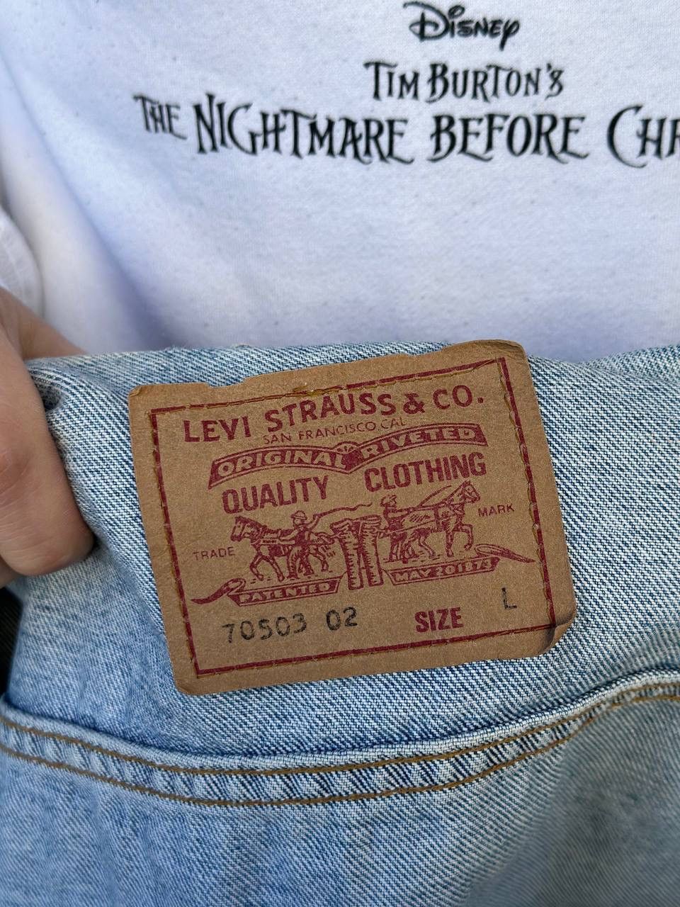 Levi's Vintage Clothing VTG 90s Levi’s Denim Vest Y2K Size L 00s USA Hype Trend USA Size US L / EU 52-54 / 3 - 15 Thumbnail
