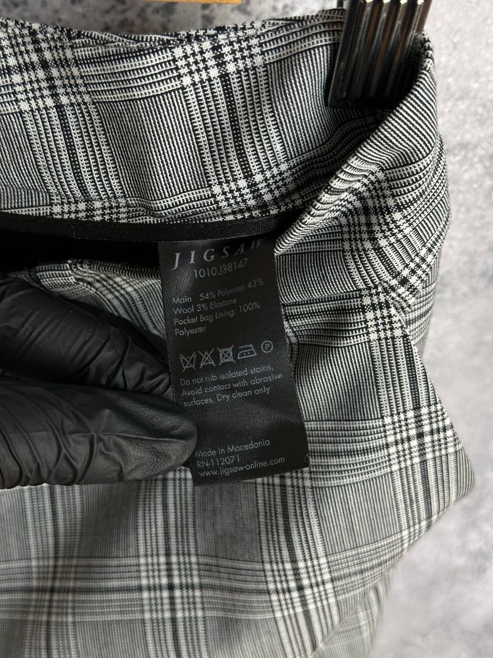 Jigsaw Jigsaw Check Pants Plaid Straight Leg Trousers Wool Blend Size 27" / US 4 / IT 40 - 11 Thumbnail