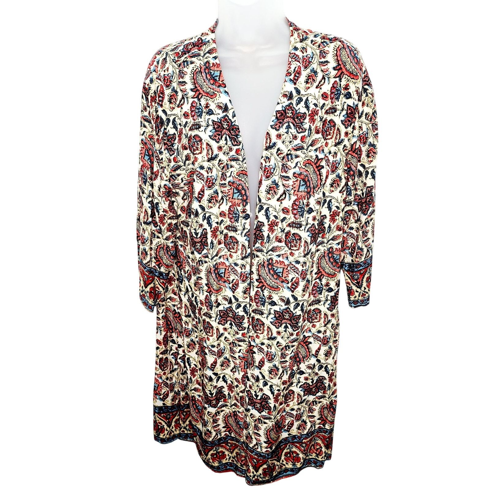 Lucky Brand Lucky Brand Boho Open Front 3/4 Sleeve Cardigan Size M Size M / US 6-8 / IT 42-44 - 1 Thumbnail