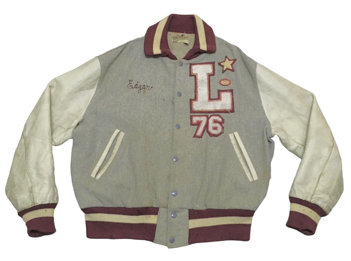 Vintage Very Rare Vintage Brand Flying Goose Varsity Leather 1950s Size US L / EU 52-54 / 3 - 1 Thumbnail