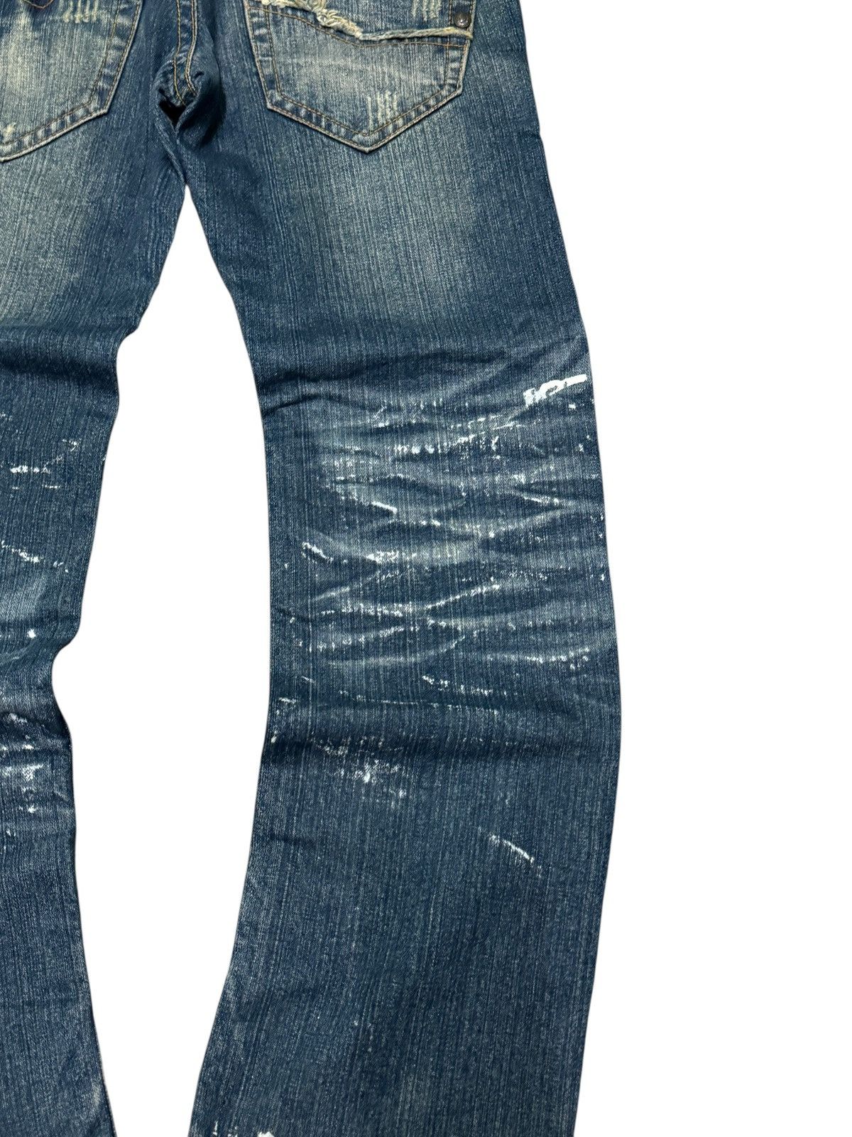 Hysteric Glamour BS RAW Distressed White Paint Splash Studded Washed De Size US 32 / EU 48 - 13 Thumbnail