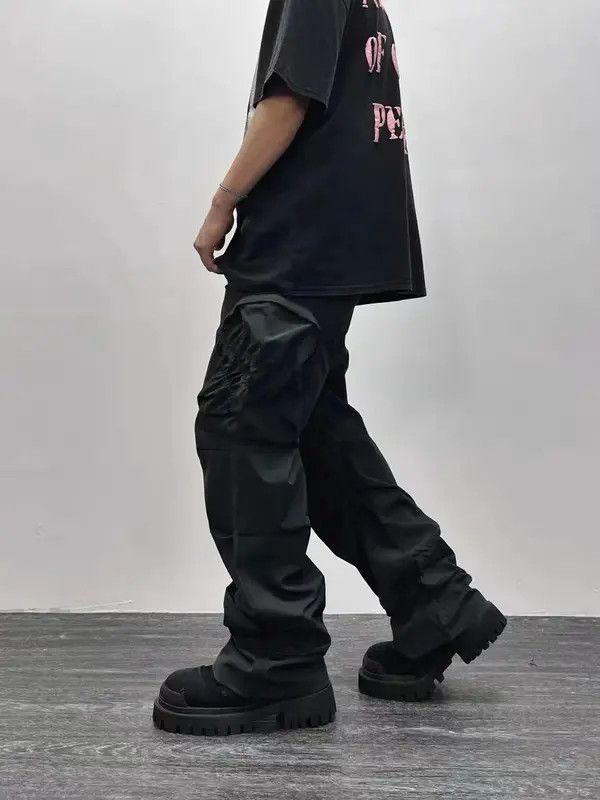 VIBE Vintage pleated multi-pocket nylon cargo trousers Size US 32 / EU 48 - 5 Thumbnail