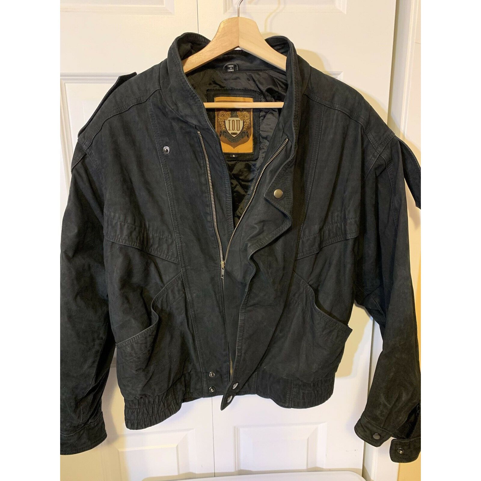Other Vintage IOU Leather Jacket Black Men’s Sz S Size US S / EU 44-46 / 1 - 1 Thumbnail