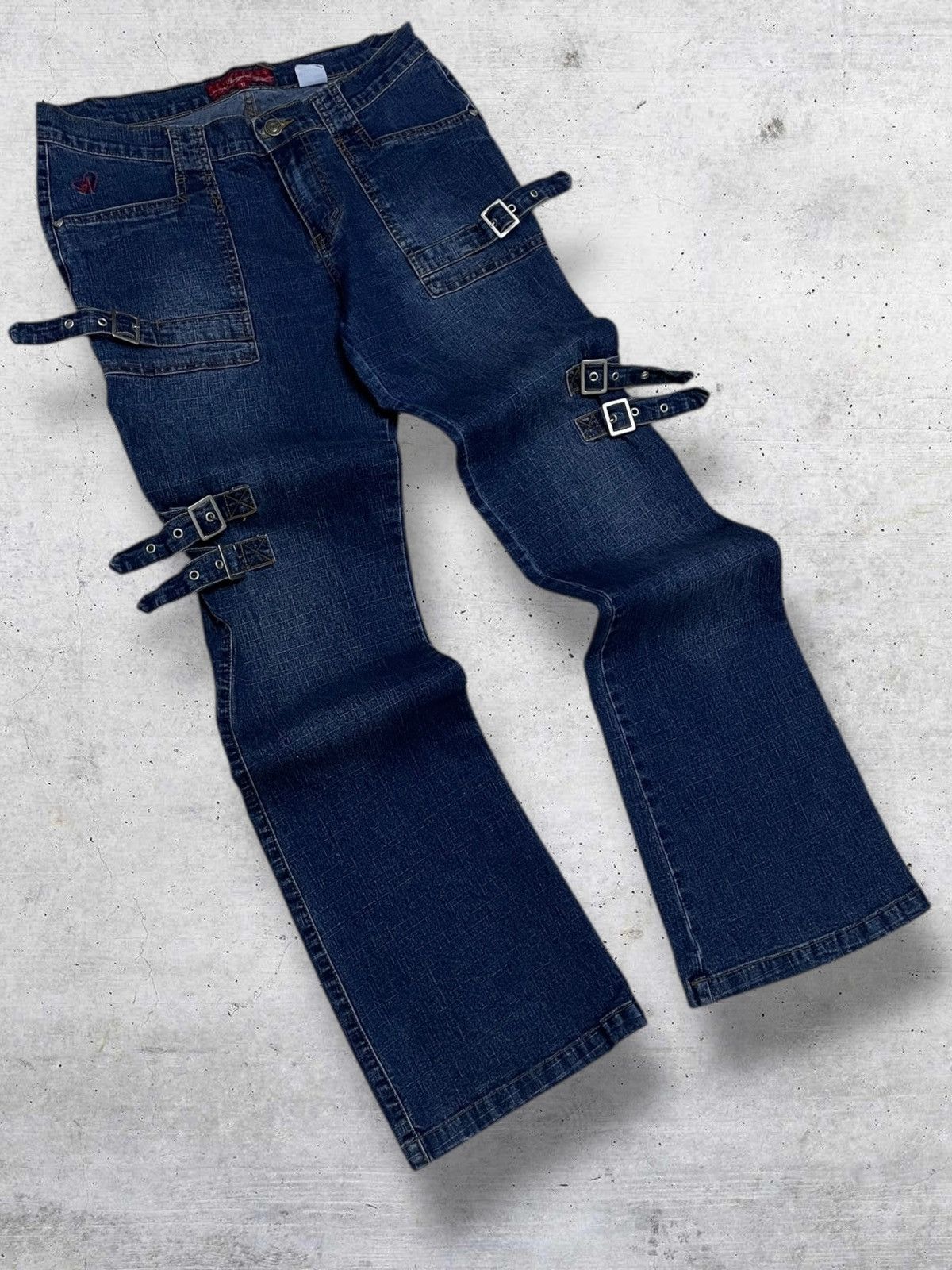 Hysteric Glamour VINTAGE ANGELA JAPAN 90S OG DESIGNER BONDAGE FLARED DENIM Size US 32 / EU 48 - 2 Thumbnail