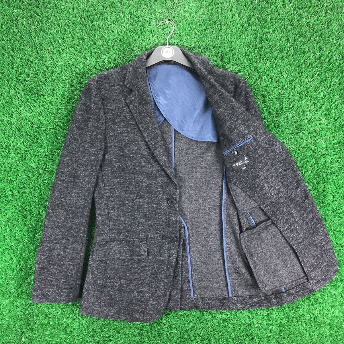 agnes b. Vintage 90's Agnes B Homme Paris Wool Coat Jacket Size S / US 4 / IT 40 - 7 Thumbnail