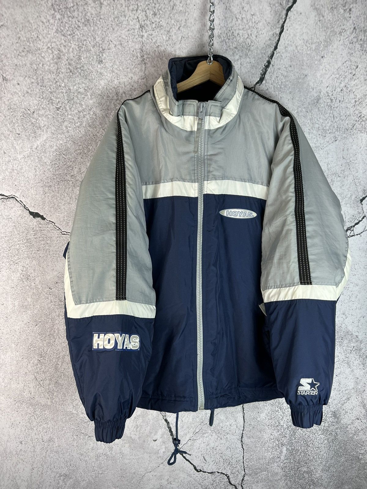 NBA Vintage NBA Georgetown Hoyas Starter Bomber Jacket Size US L / EU 52-54 / 3 - 2 Thumbnail
