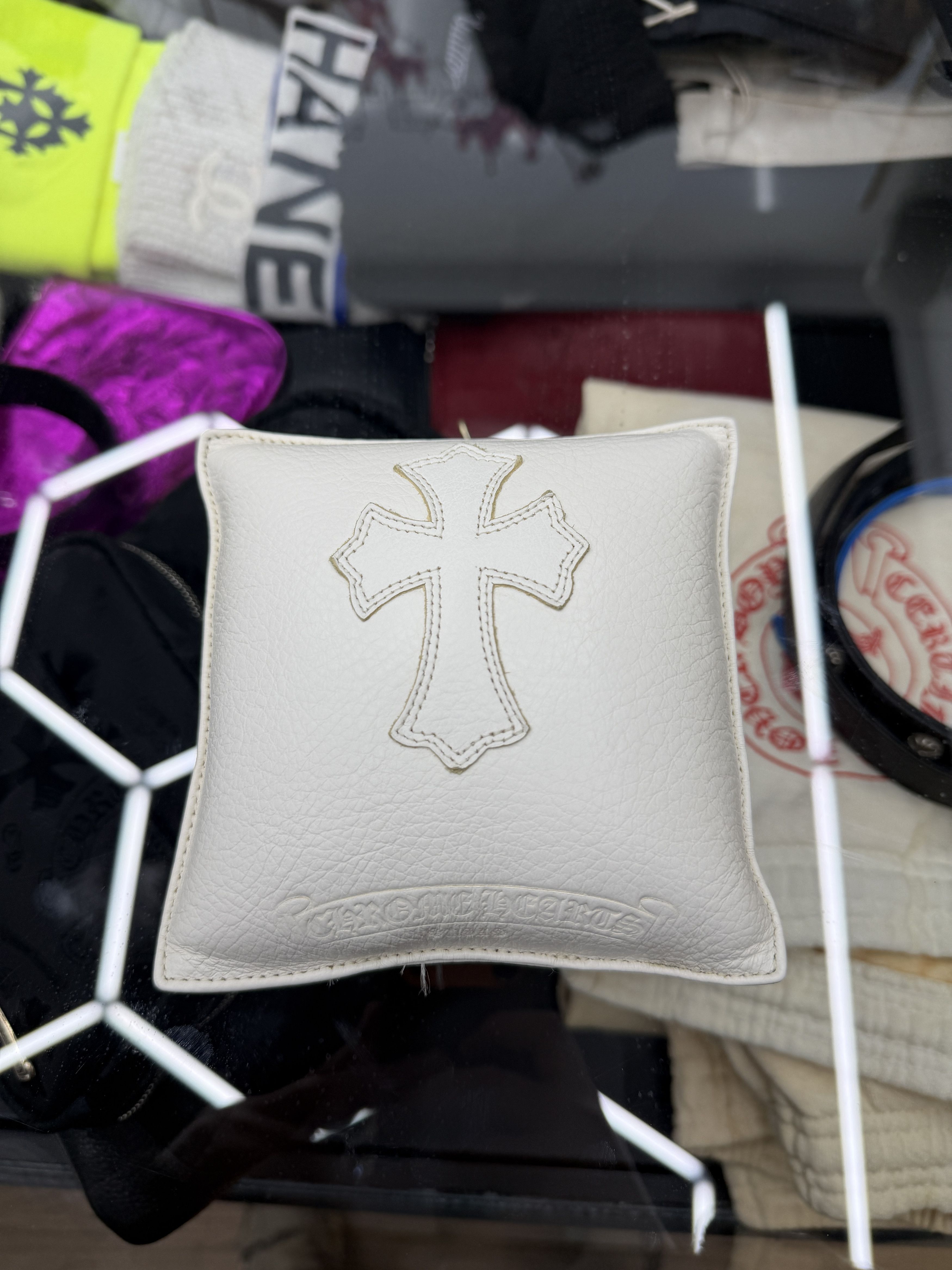 Chrome Hearts Chrome Hearts Cross Patch Mini Display Pillow White Size ONE SIZE - 1 Thumbnail