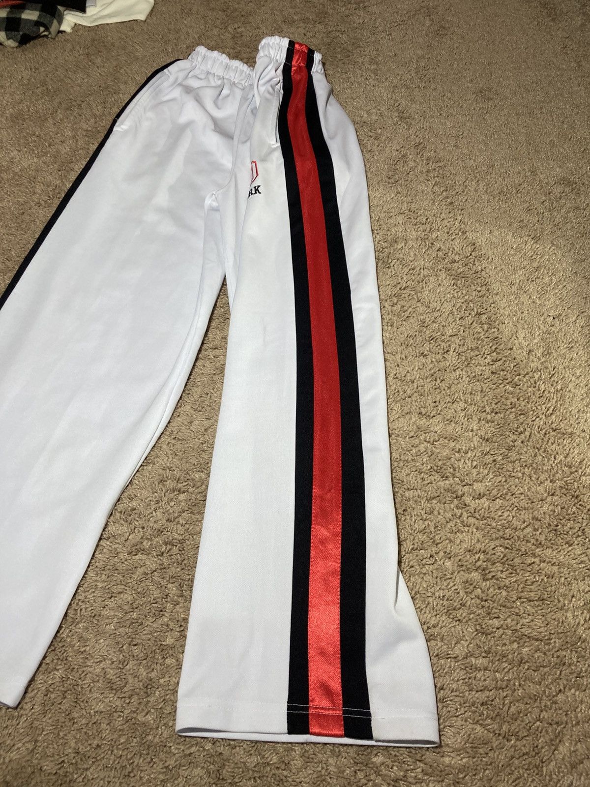 Zoo York 2000 Zoo York White Striped Red Sweats Wide Leg 90s Track 00 Size US 32 / EU 48 - 5 Thumbnail