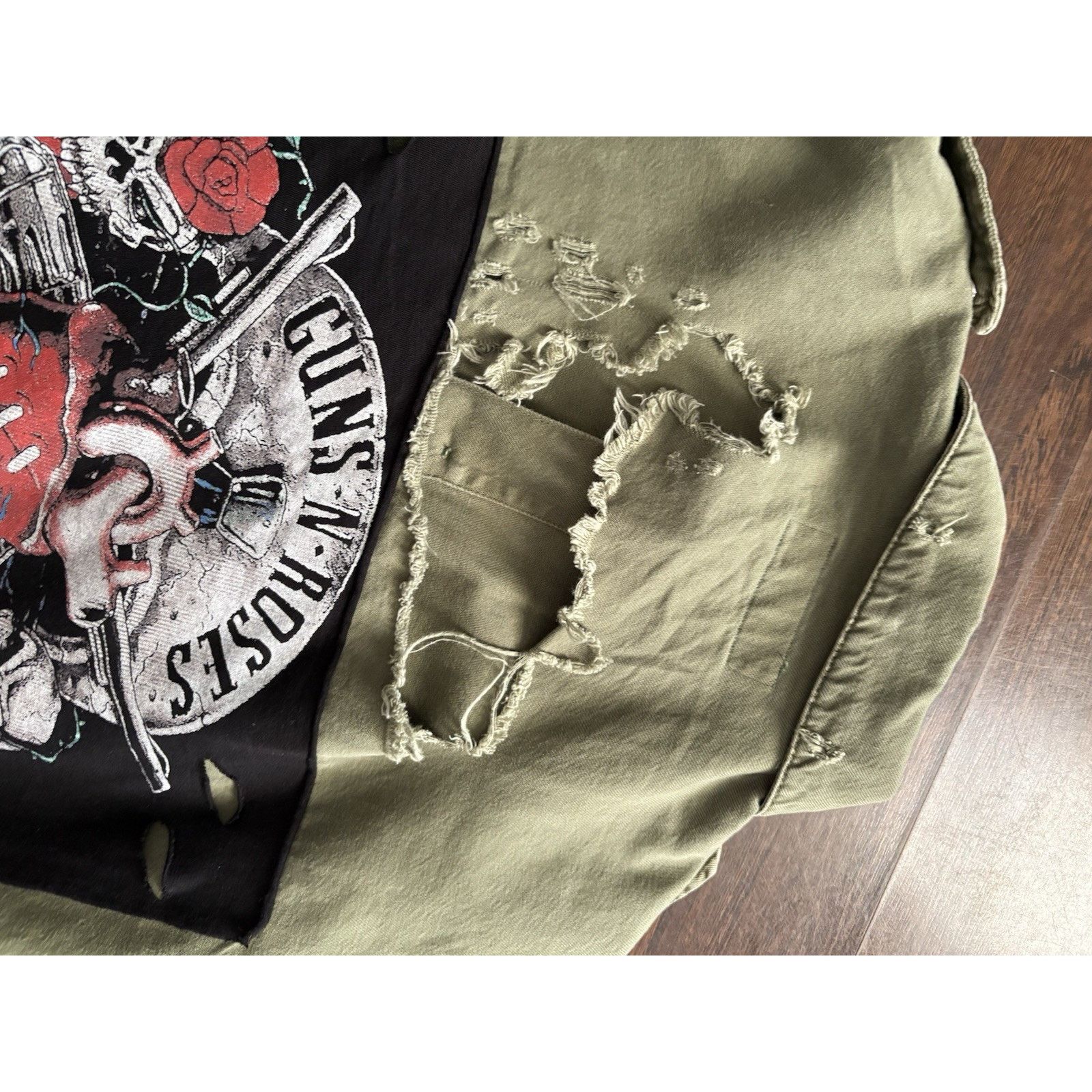 Zara 2017Zara Guns N Roses Military Utility Jacket Distressed S Size S / US 4 / IT 40 - 15 Thumbnail