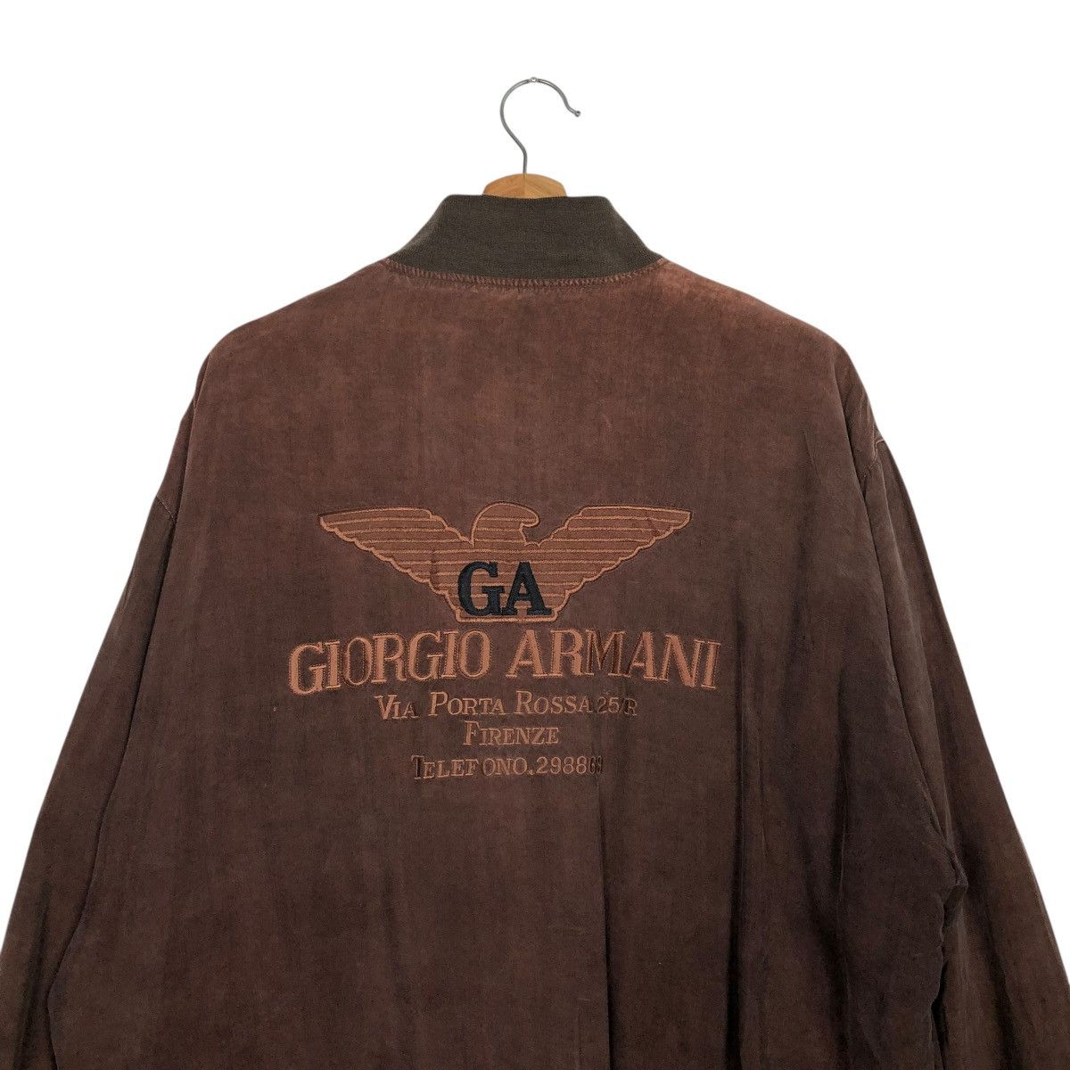 Giorgio Armani 🔥VINTAGE BOMBER JACKET GIRGIO ARMANI BIG LOGO EMBROIDERY Size US M / EU 48-50 / 2 - 11 Thumbnail
