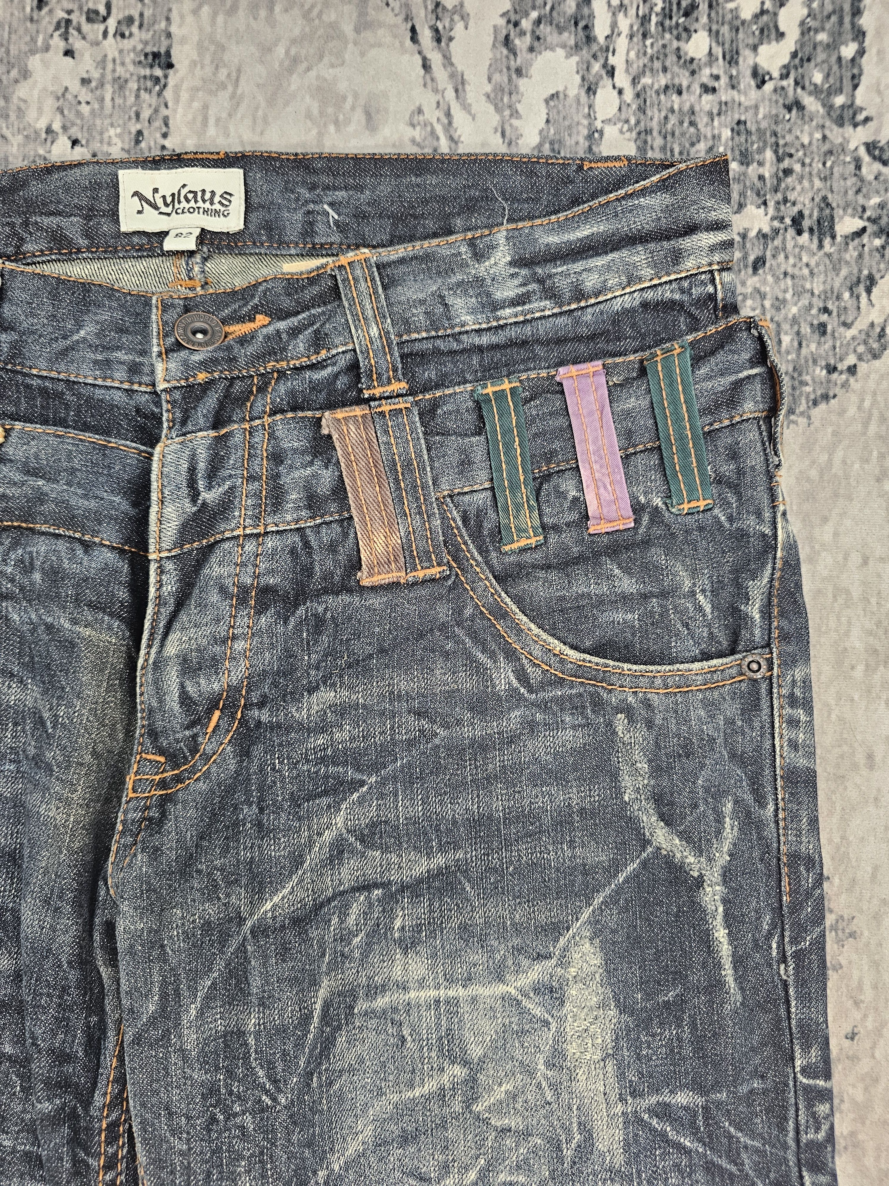 Japanese Brand NYLAUS CLOTHING Double Waist Punk Jeans JB0247 Size 32x31 Size US 32 / EU 48 - 6 Thumbnail