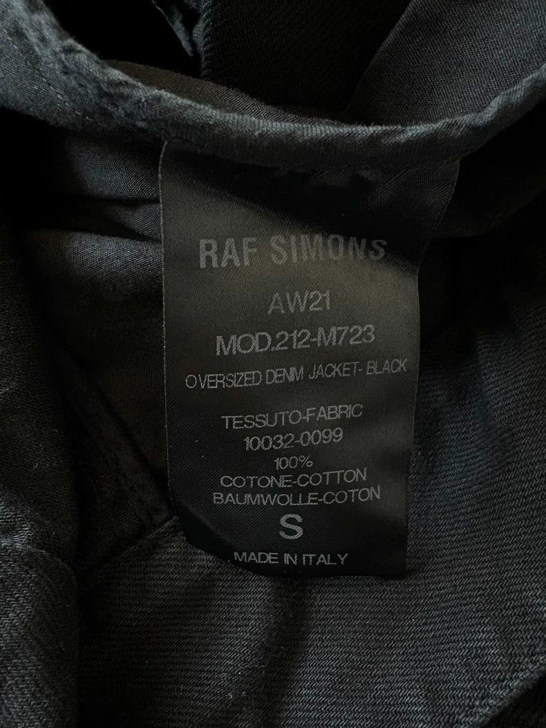 Raf Simons Raf Simons Back slogan leather silhouette denim jacket-2505 Size US S / EU 44-46 / 1 - 4 Thumbnail