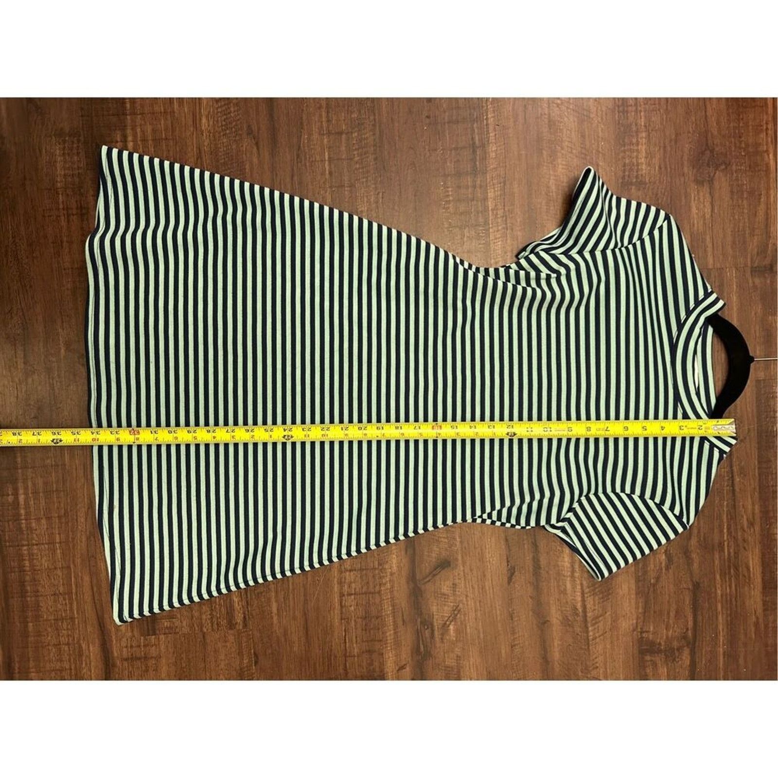 Free People Free People Turquoise Blue Striped ON THE LINE Dress Medium Size M / US 6-8 / IT 42-44 - 6 Thumbnail