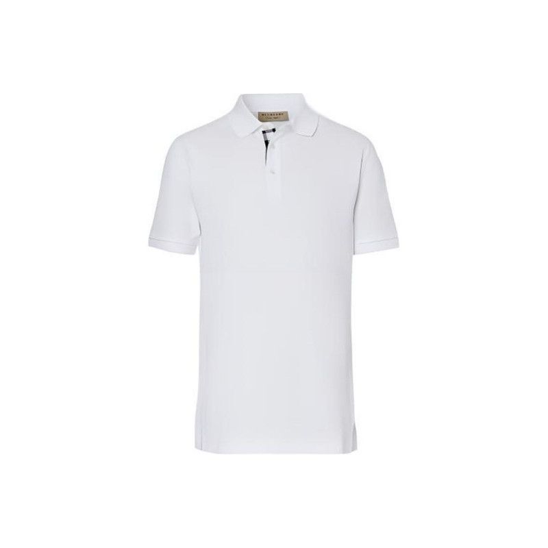 Burberry Burberry SS22 Solid White Short Sleeve Polo 0079 Size US XL / EU 56 / 4 - 1 Thumbnail