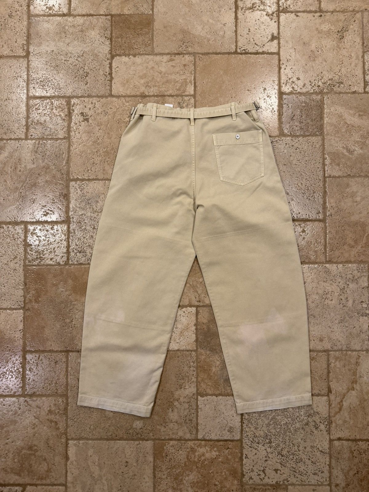 Lemaire Lemaire Wide Leg Back Belt Twisted Tan Carpenter Knee Pants Size US 34 / EU 50 - 16 Thumbnail