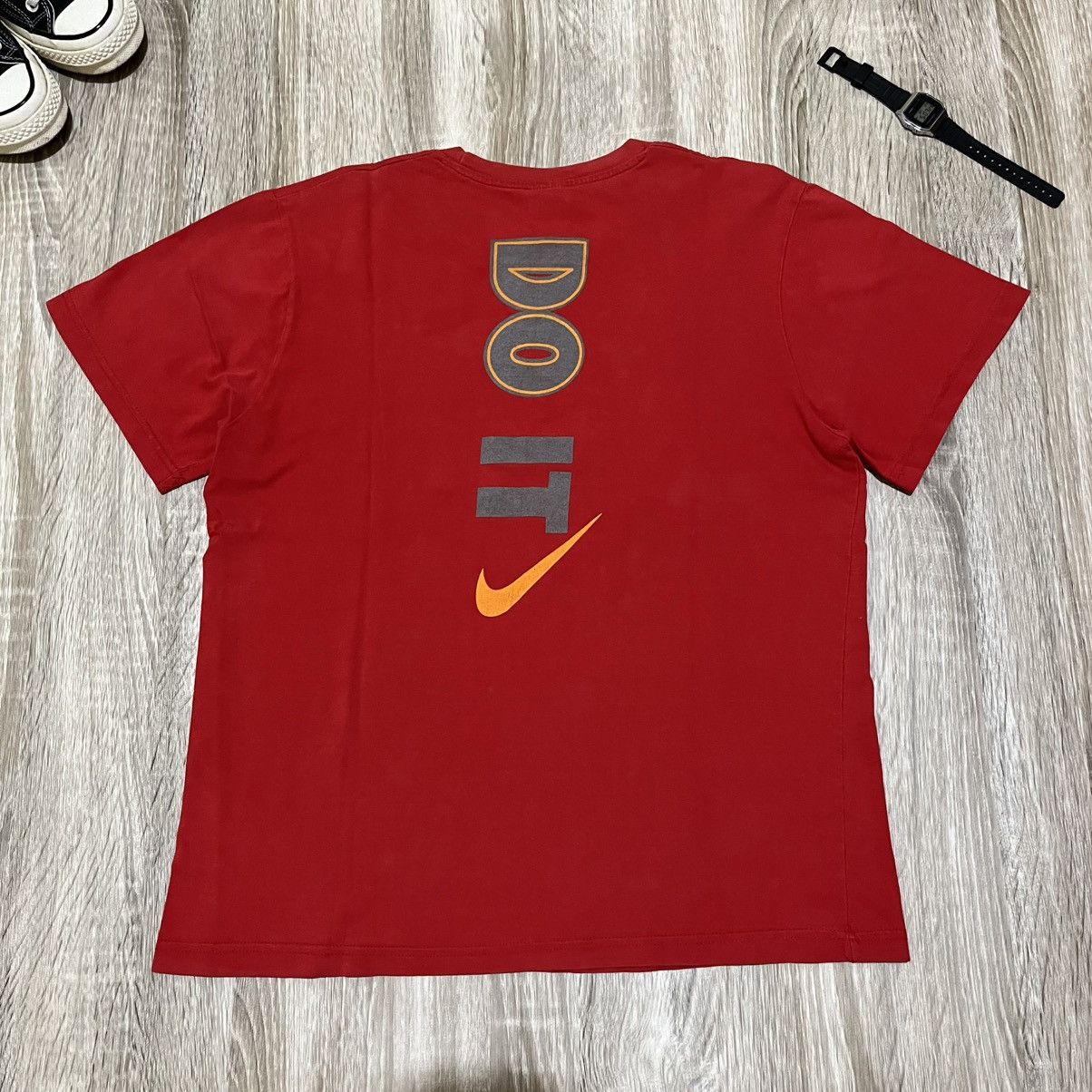 Nike × Vintage 90’s NIKE Vintage JUST DO IT Red Size US M / EU 48-50 / 2 - 3 Thumbnail