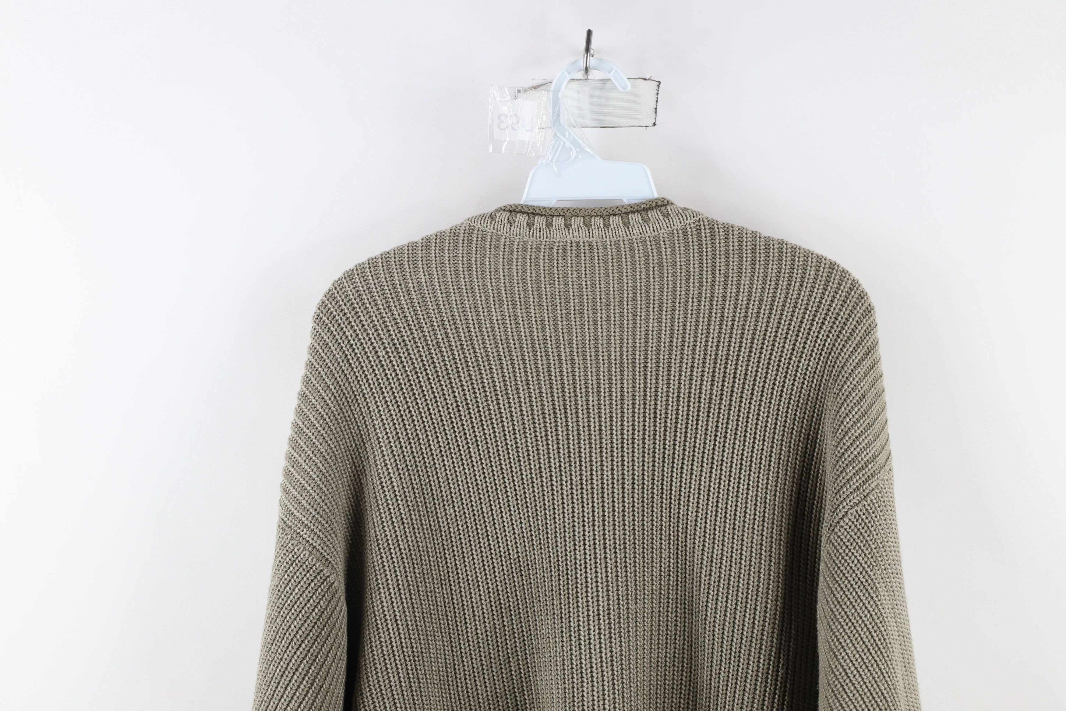 Columbia × Vintage Vintage 90s Columbia Ribbed Marled Knit Sweater Gray Cotton Size US L / EU 52-54 / 3 - 9 Thumbnail