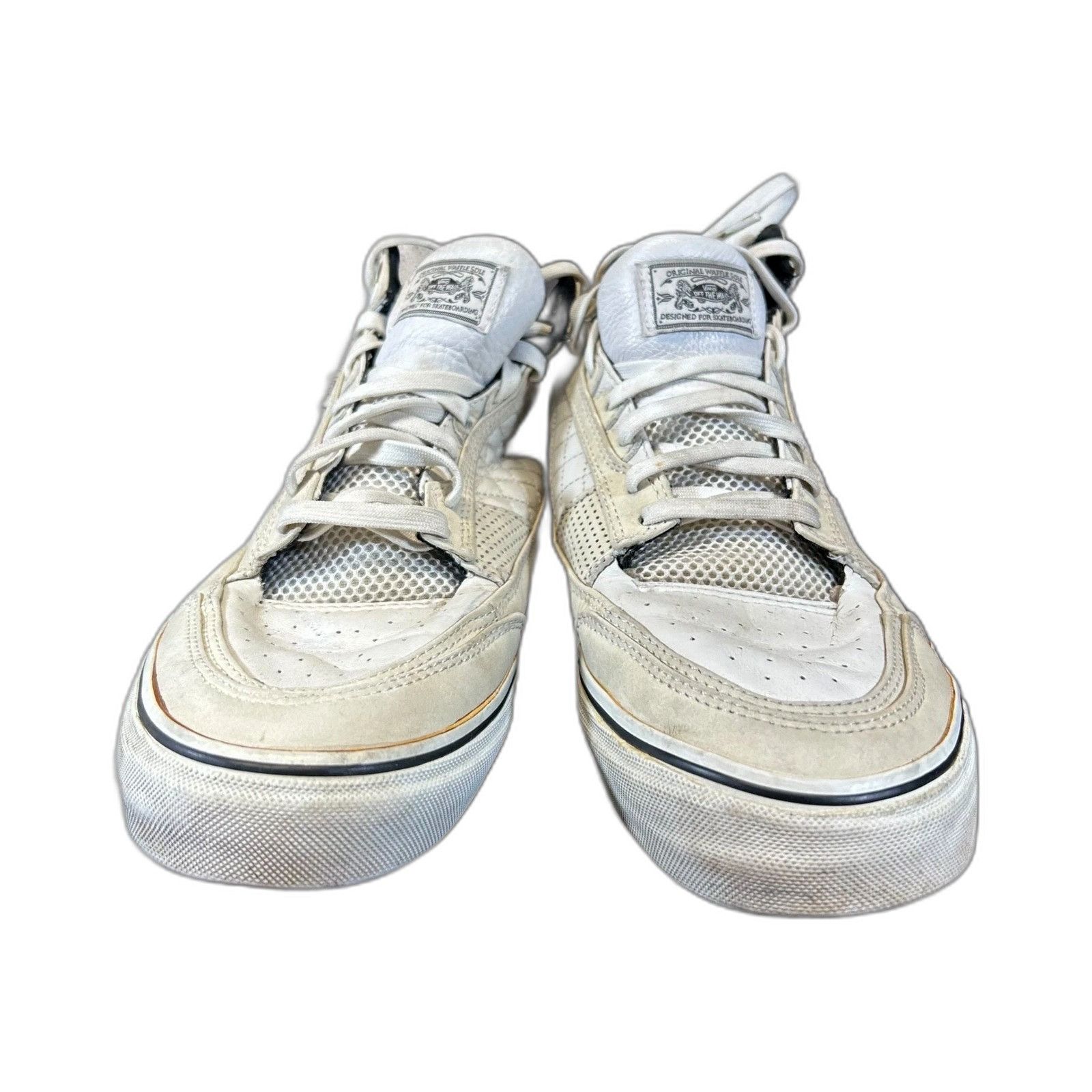 Vans Vans Bash Vulc Hosoi Shoes Men 10.5 White Cream Leather Retr Size US 10.5 / EU 43-44 - 3 Thumbnail
