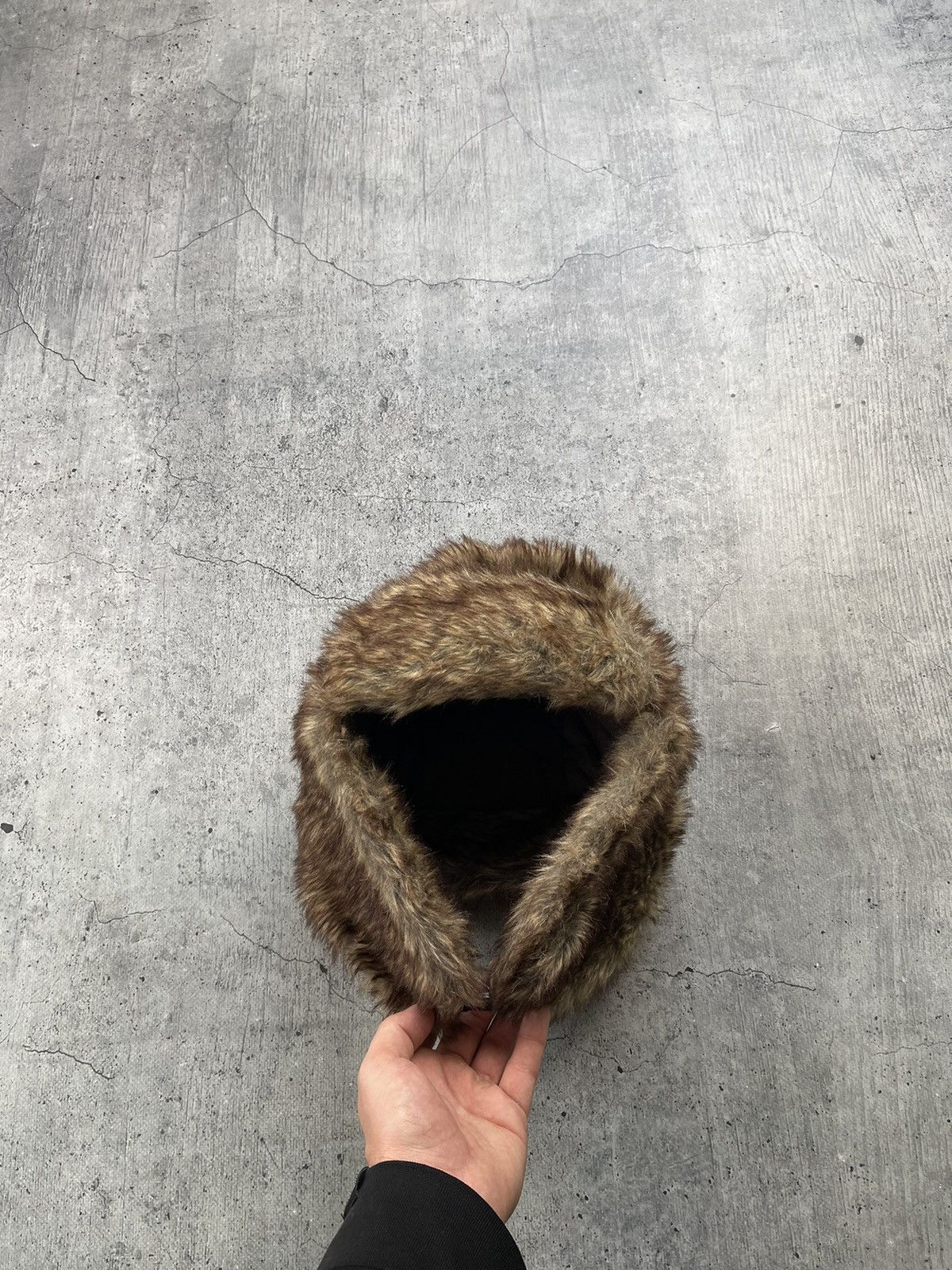 Japanese Brand × Vintage Vintage Crazy Y2k Mohair Fuzzy Hat Ushanka Punk Huge Size ONE SIZE - 3 Thumbnail