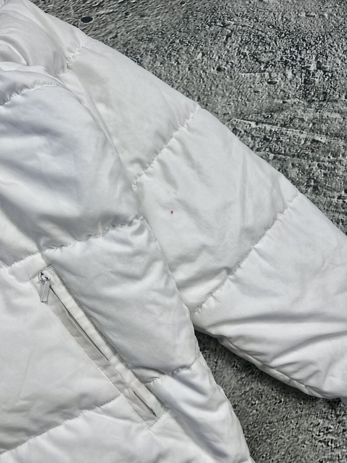 Nike × Vintage Nike vintage puffer jacket big logo white neon yellow 90s Size US S / EU 44-46 / 1 - 6 Thumbnail