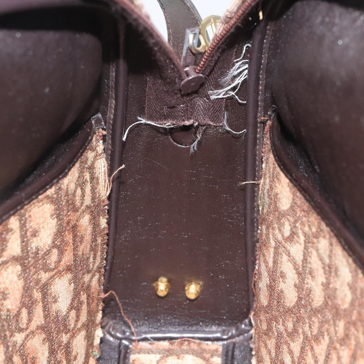 Dior DIOR Trotter Canvas Shoulder Bag Brown Gold Size ONE SIZE - 12 Thumbnail
