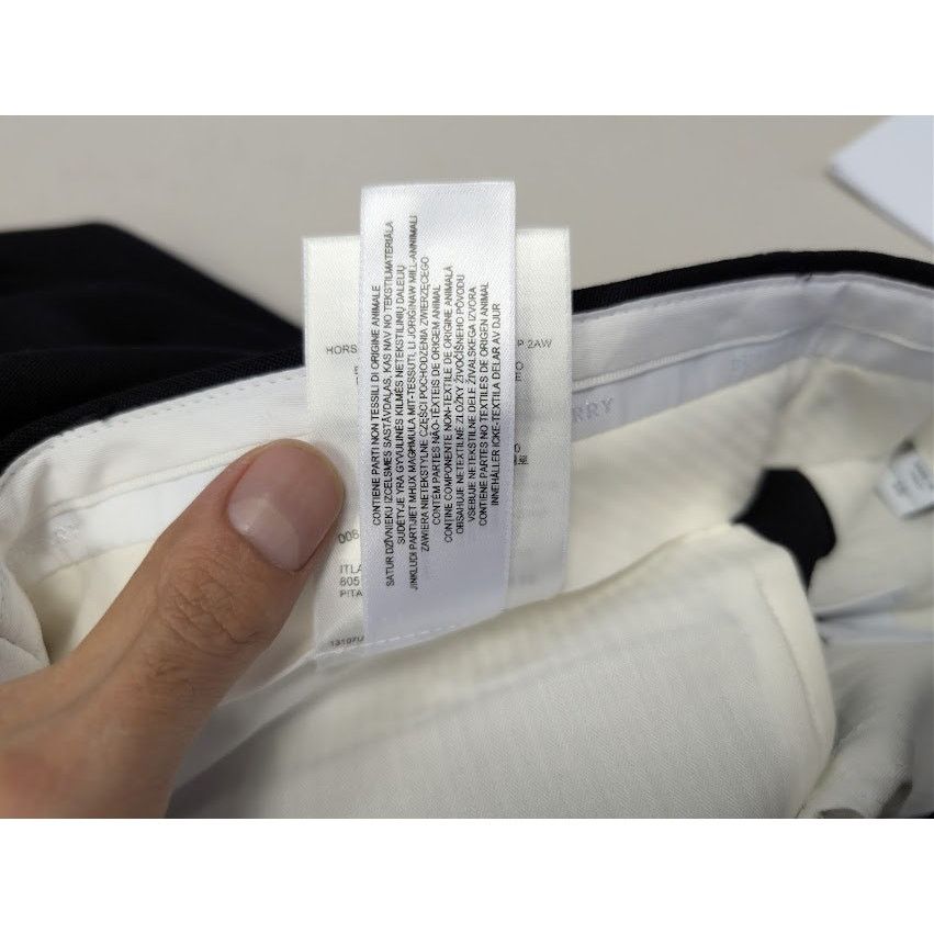 Burberry o1rshd1 Straight-Fit Tapered Tailored Trousers Pant in Black Size US 30 / EU 46 - 20 Thumbnail