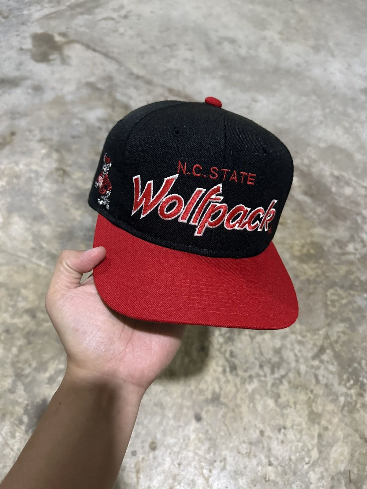 Vintage store NC State Wolfpack Script hats