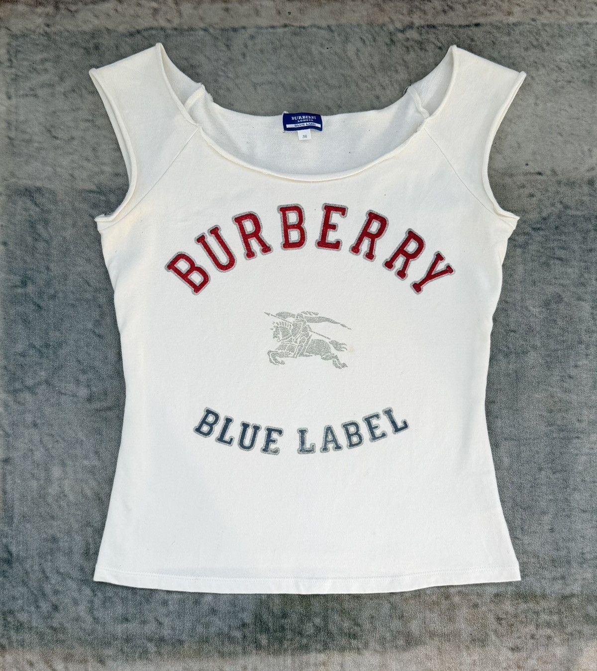 Burberry BURBERRY BLUE LABEL Spellout Stretchable Tank Top Size S / US 4 / IT 40 - 2 Thumbnail