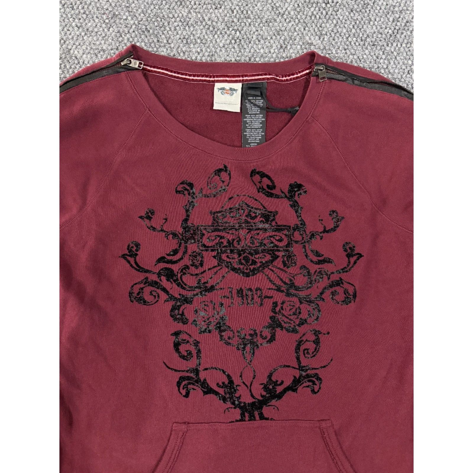 Harley Davidson Harley-Davidson Sweatshirt Womens XL Red Long Sleeve Crewneck Casual Bike Logo Pullover Regular Fit Size XL / US 12-14 / IT 48-50 - 4 Thumbnail