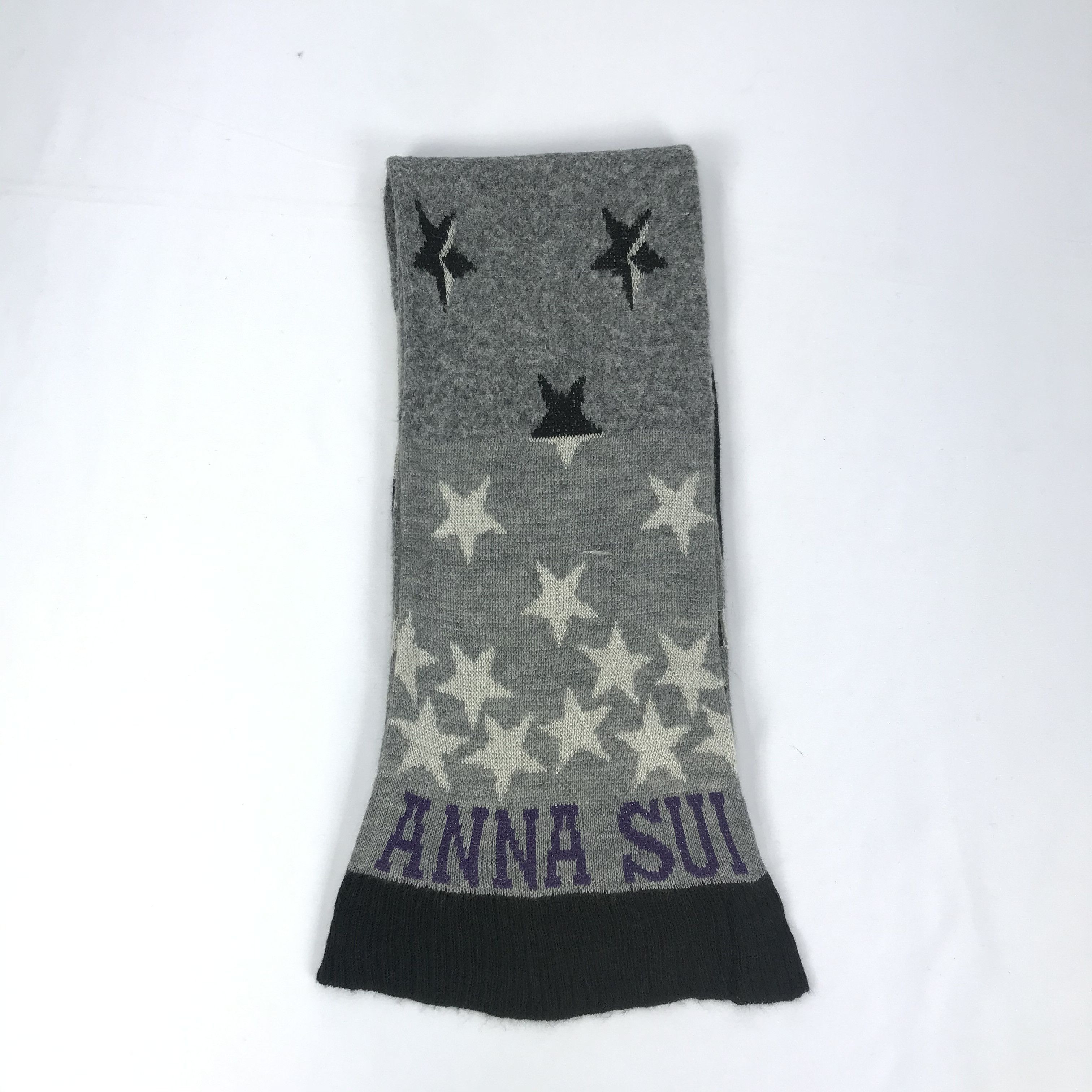 Anna Sui Vintage Wool Scarf Winter Scarves 56789 Size ONE SIZE - 2 Thumbnail