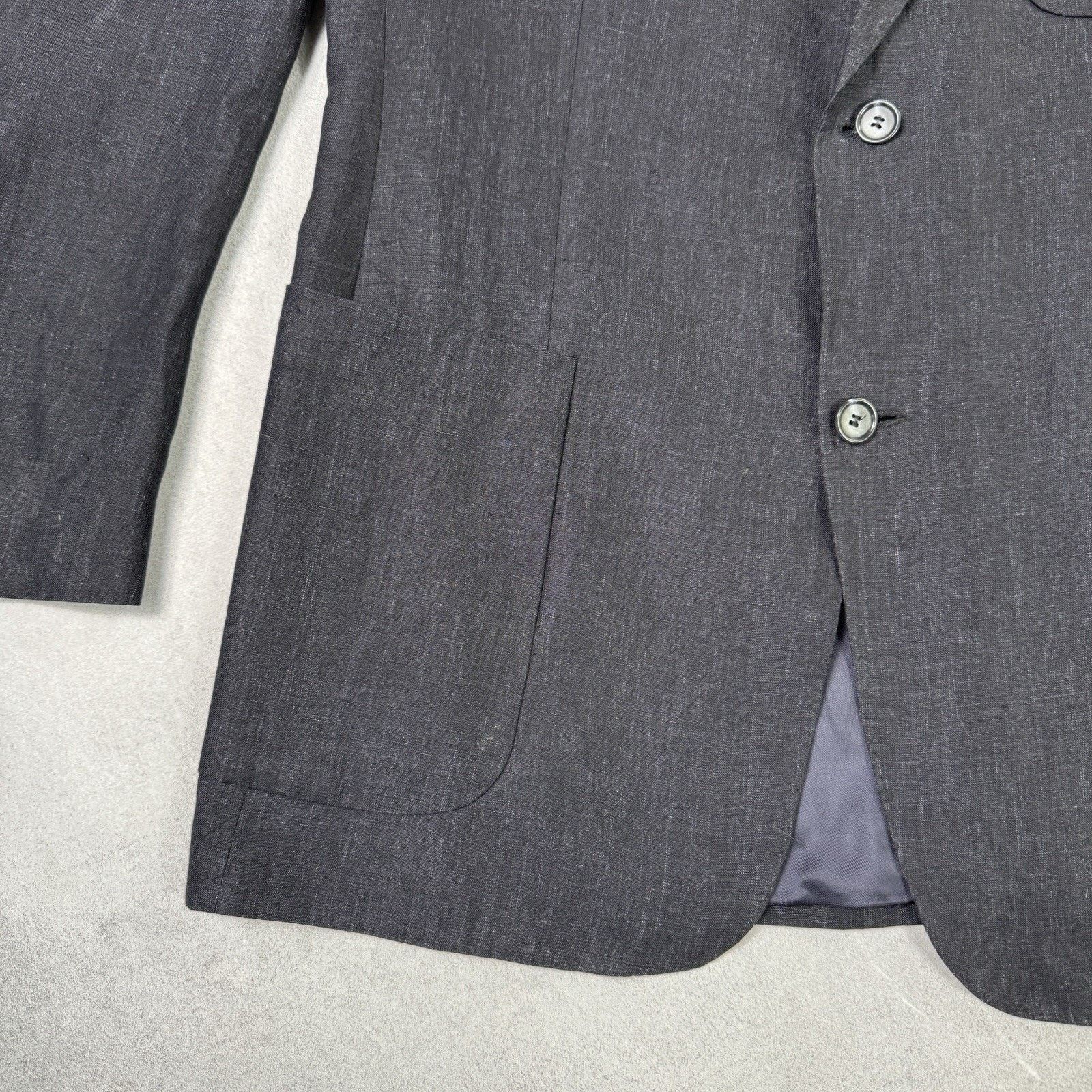 Burberry Burberry Men Linen Blazer Size 50 Black Size 40R - 5 Thumbnail