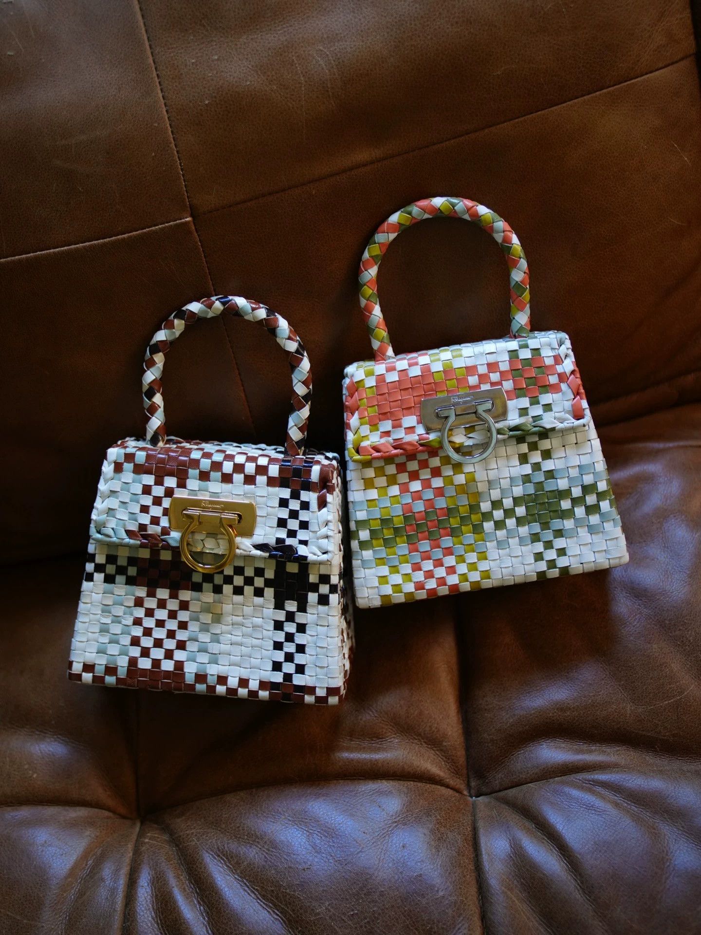 Salvatore Ferragamo Ferragamo Museum Limited Woven Horsebit Tote Small Size ONE SIZE - 5 Thumbnail