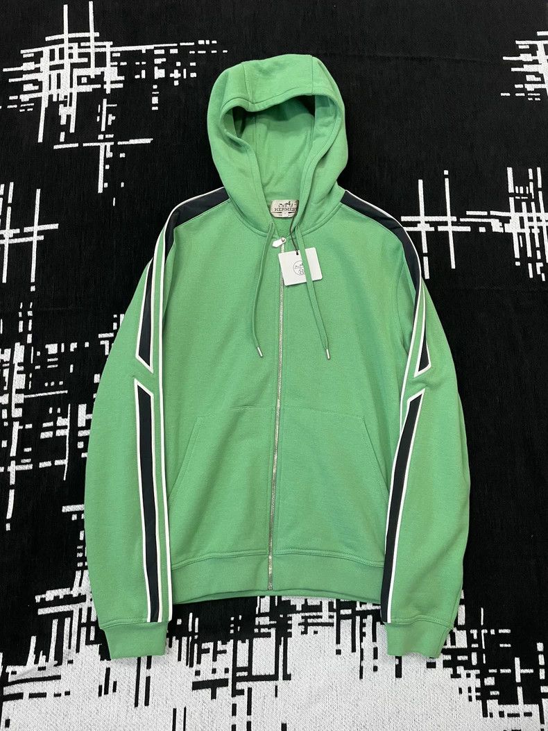 Hermes Hermes Green Zip Hoodie Sweatshirt Size US M / EU 48-50 / 2 - 1 Thumbnail