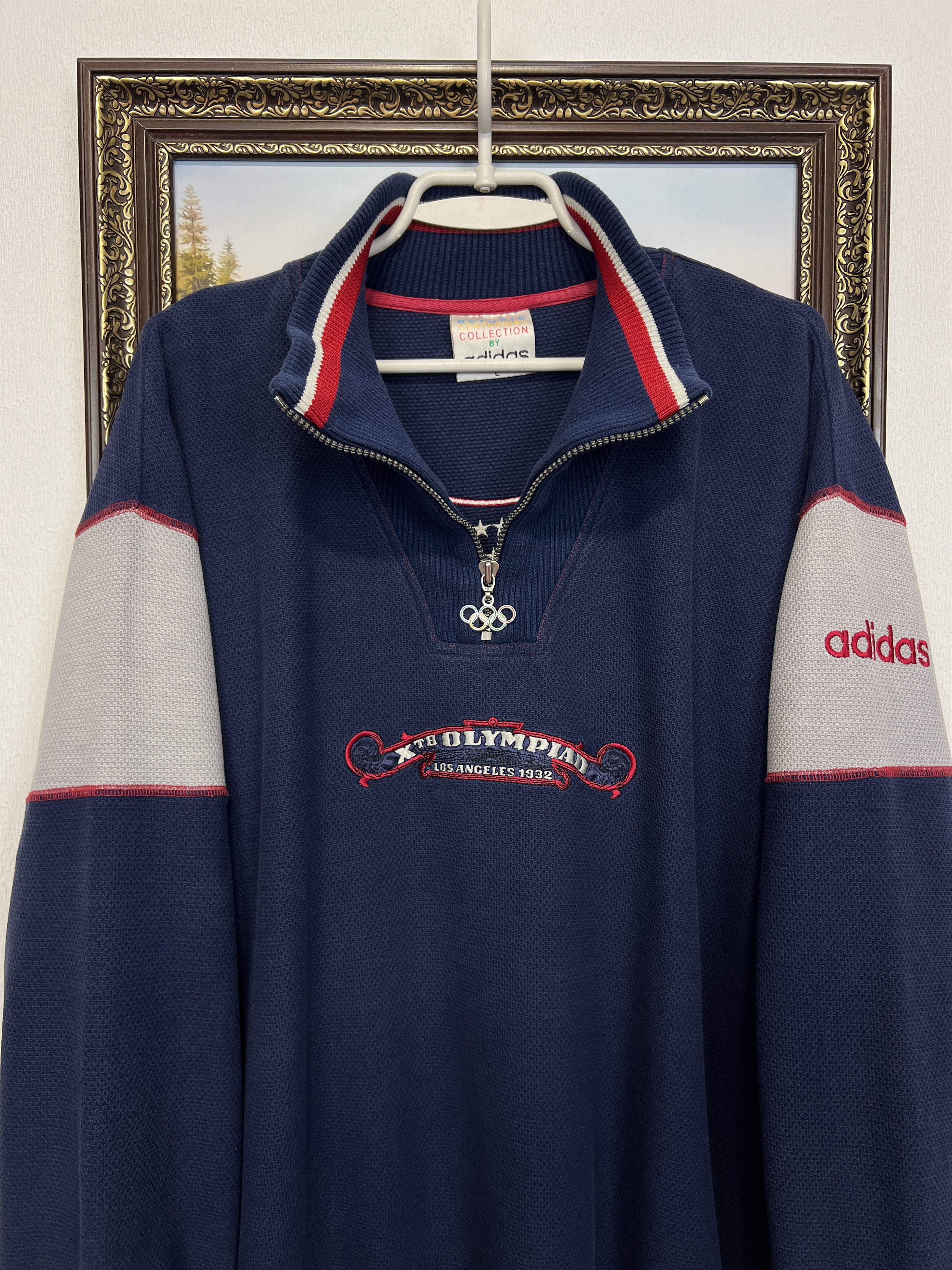 Adidas Vintage Olympia 1932 Los Angeles Olympics Sweatshirt Jacket Size US L / EU 52-54 / 3 - 3 Thumbnail