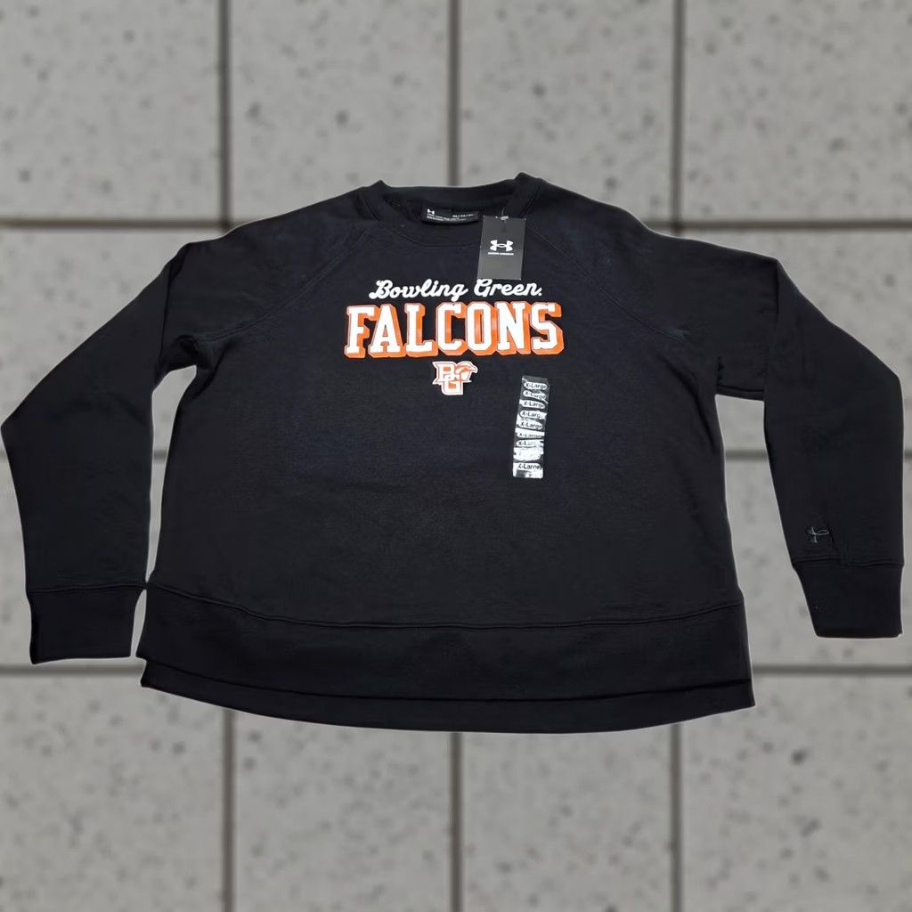 Under Armour Under Armour Sweatshirt Bowling Green Falcon Women's XL Loose Black Crew Neck Pullover NWT NCAA Sports Logo Size XL / US 12-14 / IT 48-50 - 1 Thumbnail